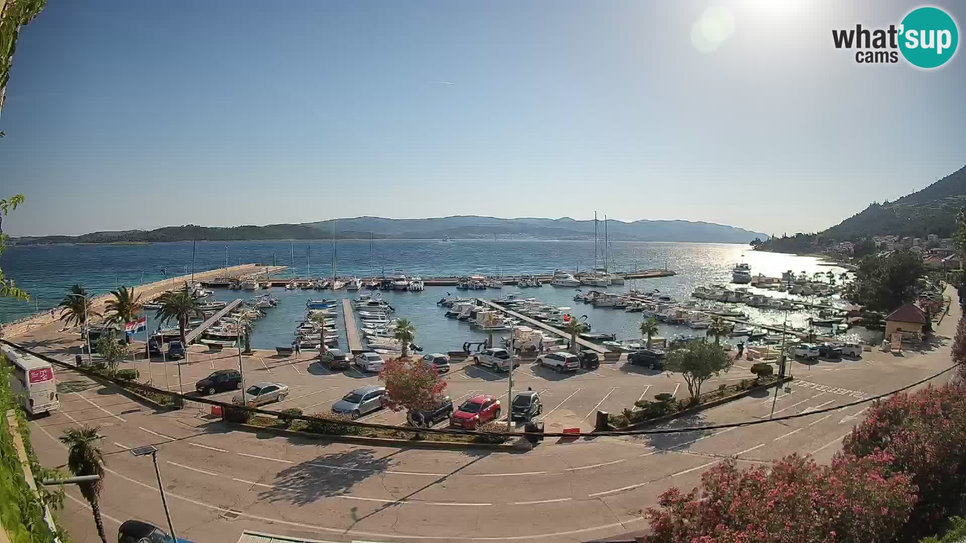Webcam Orebić Uferpromenade – Fähre nach Korčula Live