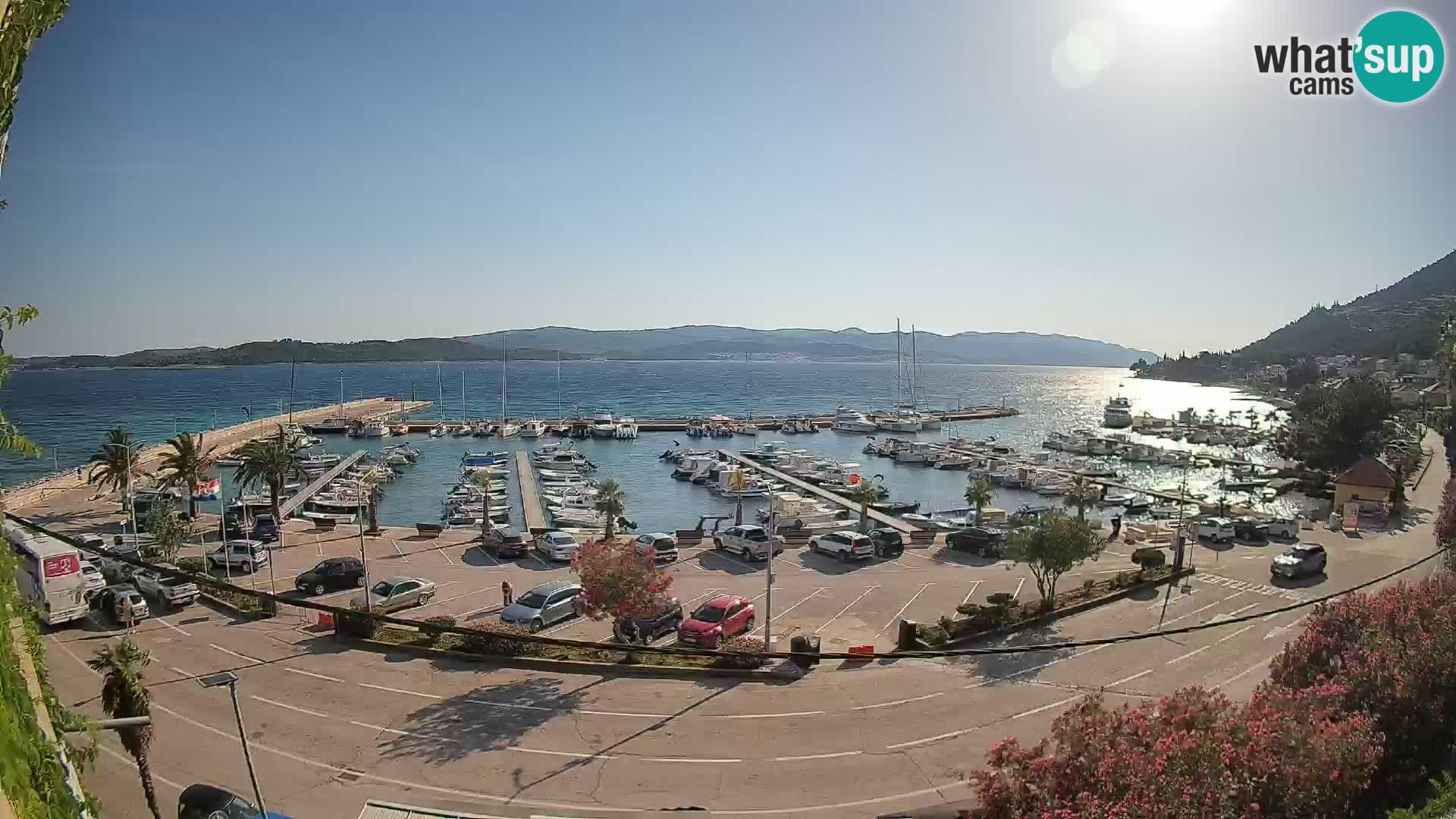 Spletna kamera Orebić Riva – Trajekt za Korčulo v živo