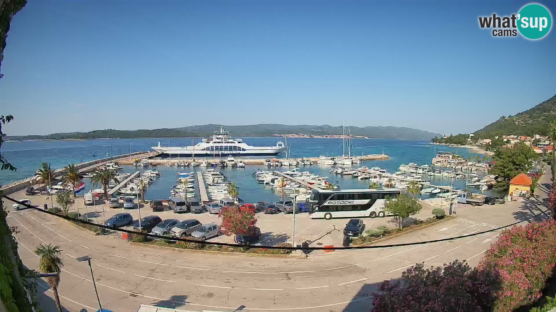 Web kamera Orebić Riva – Trajekt za Korčulu uživo