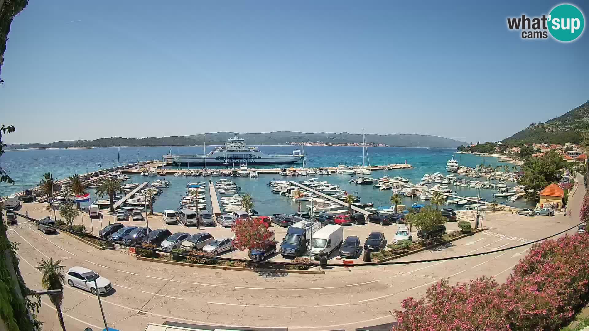 Webcam Orebić Uferpromenade – Fähre nach Korčula Live