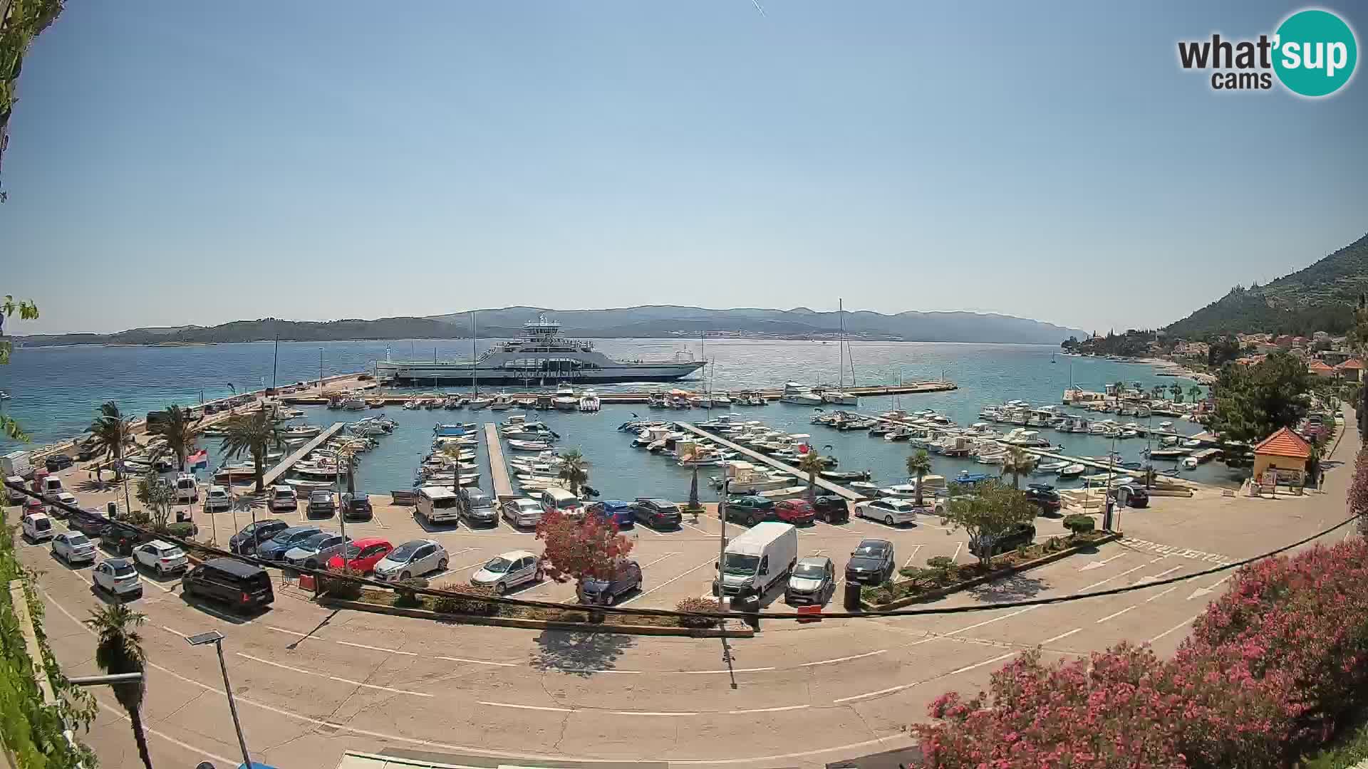 Webcam Orebić Riva – Ferry to Korčula Live
