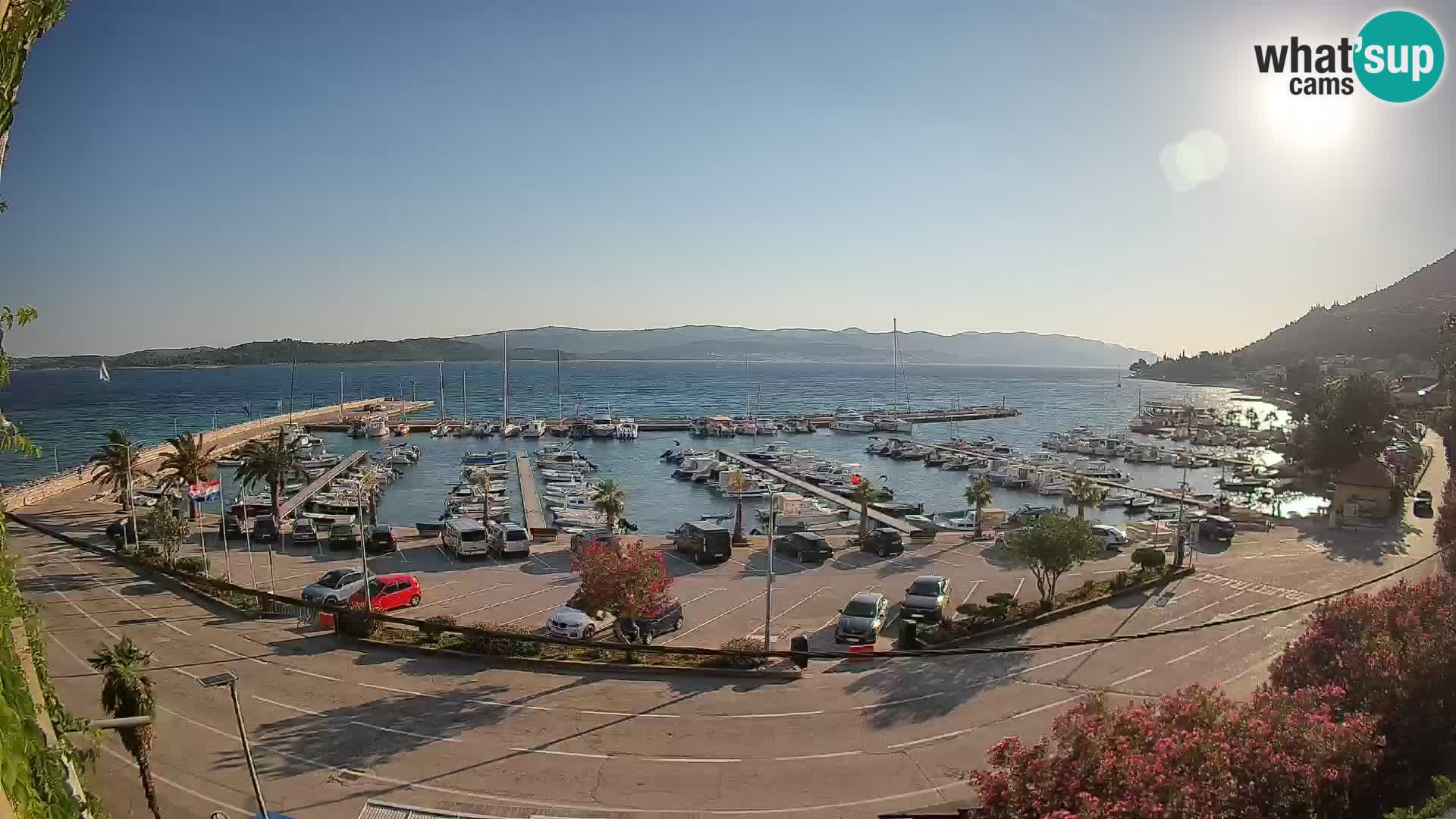 Webcam Orebić Uferpromenade – Fähre nach Korčula Live