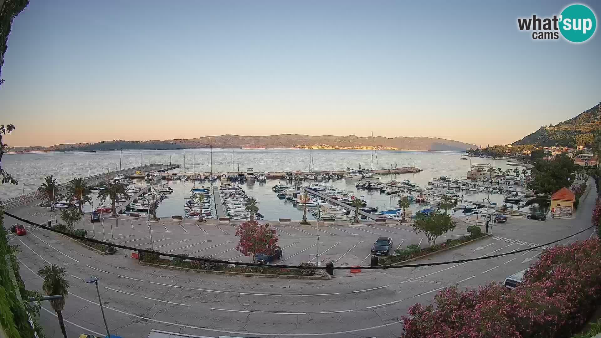 Webcam Orebić Uferpromenade – Fähre nach Korčula Live