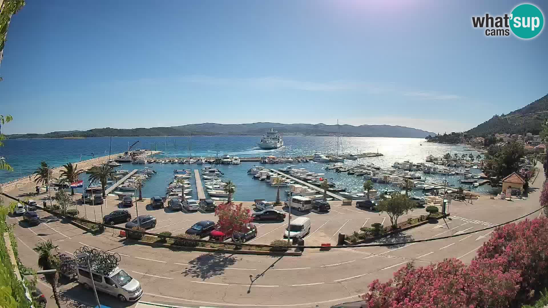 Webcam Orebić Riva – Ferry a Korčula en vivo