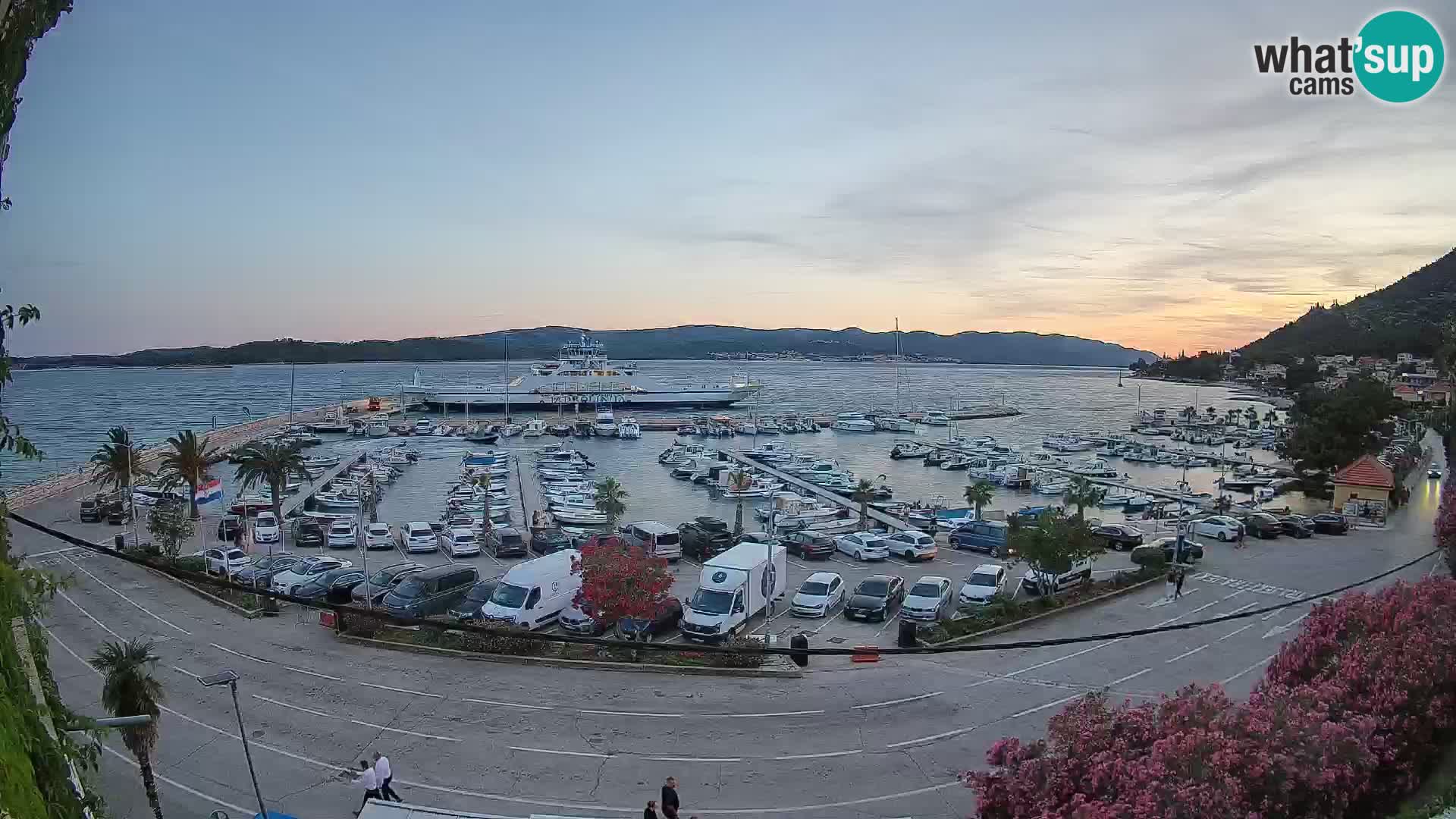 Webcam Orebić Uferpromenade – Fähre nach Korčula Live