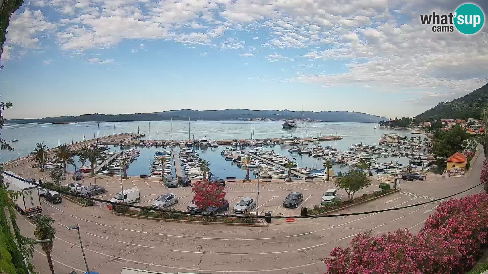 Spletna kamera Orebić Riva – Trajekt za Korčulo v živo