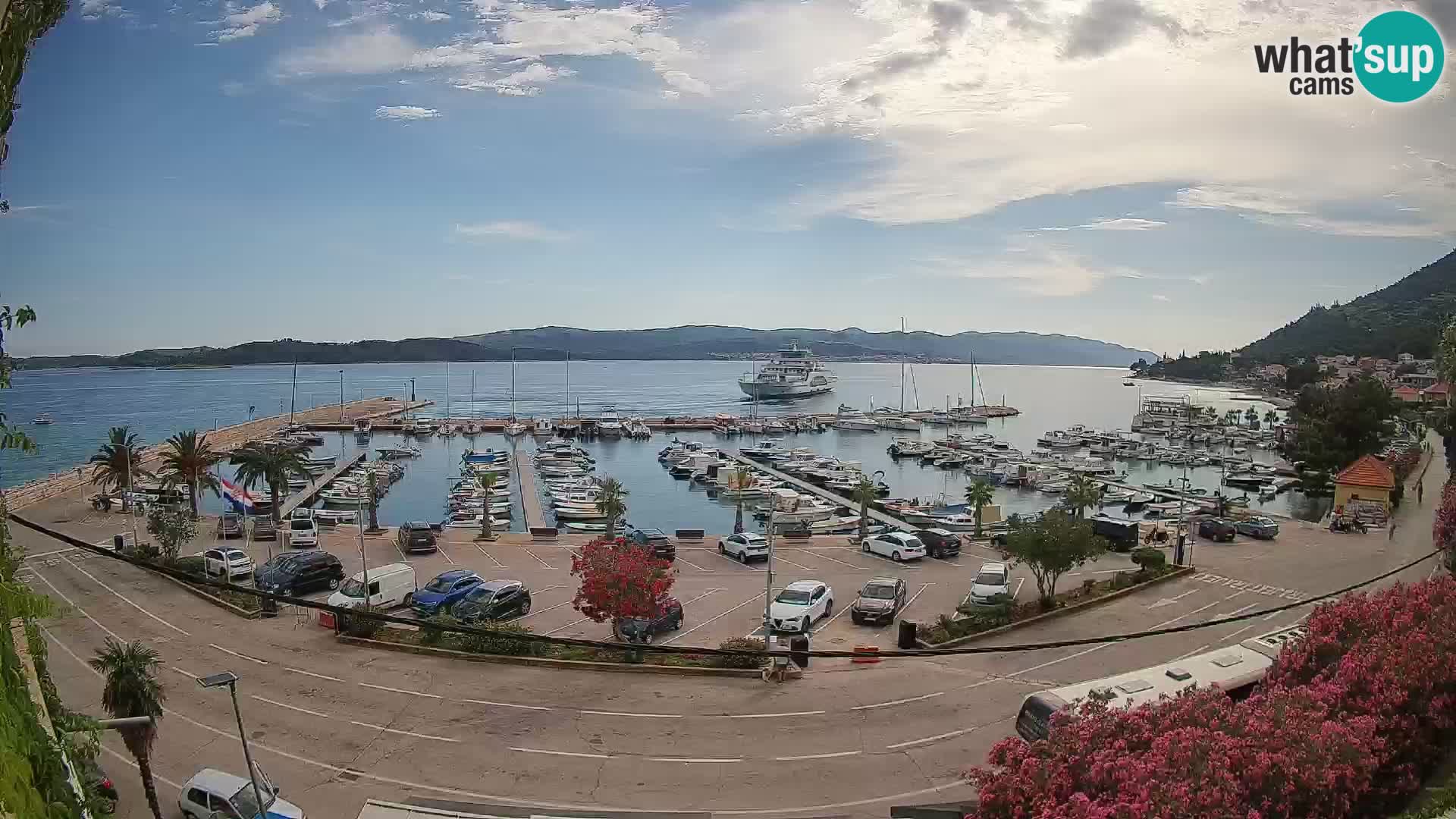 Webcam Orebić Riva – Ferry a Korčula en vivo