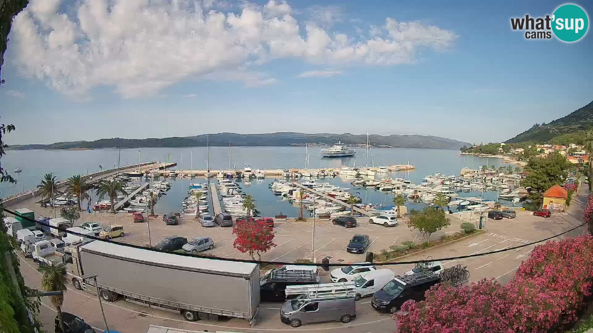 Webcam Orebić Riva – Ferry to Korčula Live