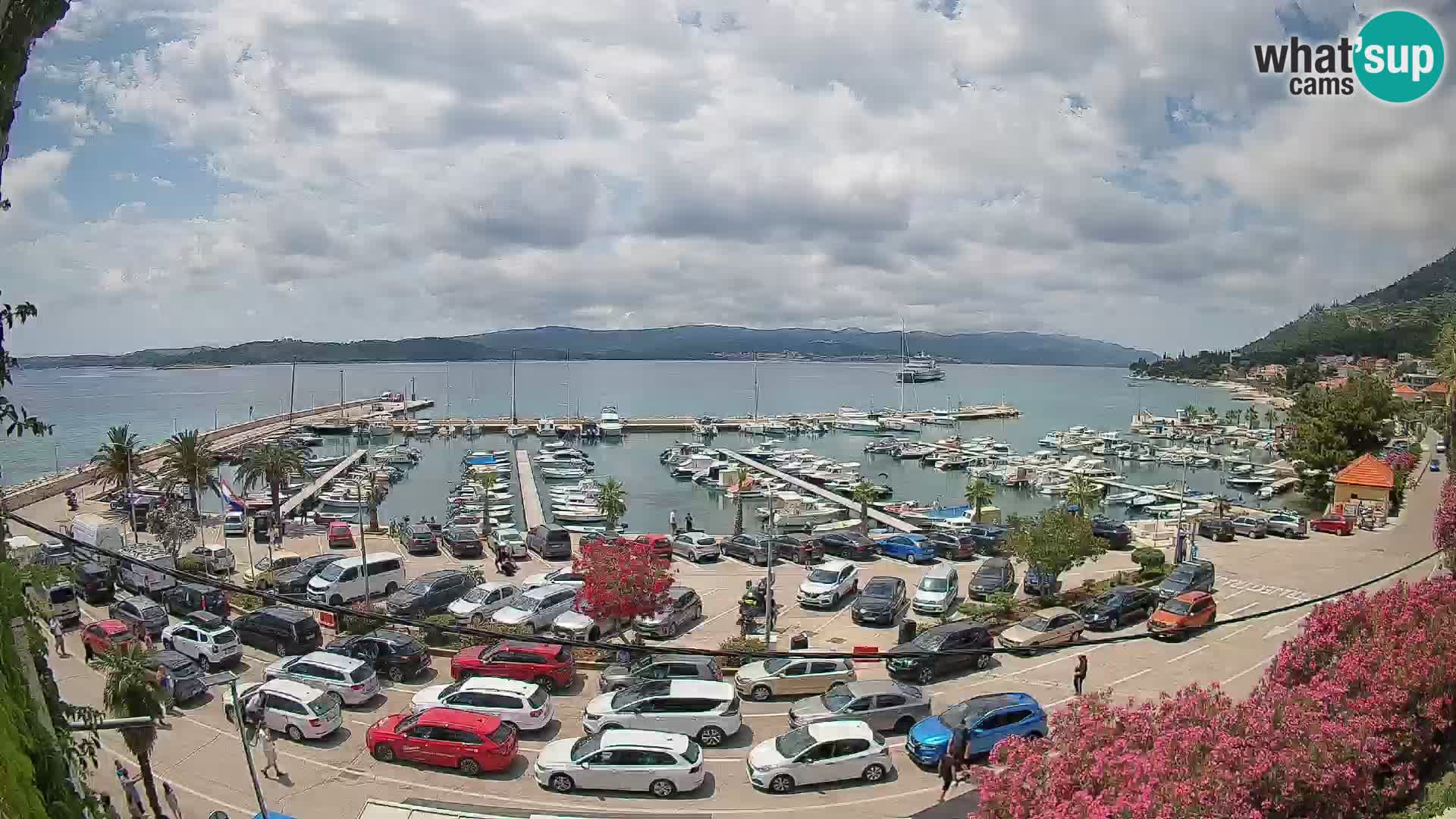 Webcam Orebić Uferpromenade – Fähre nach Korčula Live