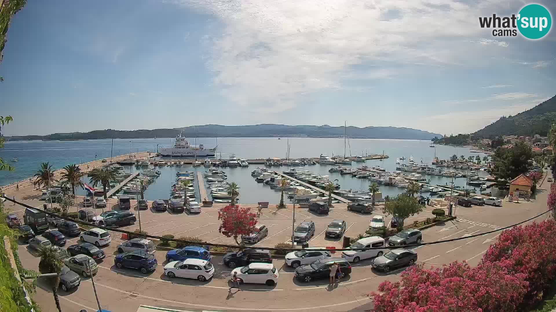 Web kamera Orebić Riva – Trajekt za Korčulu uživo