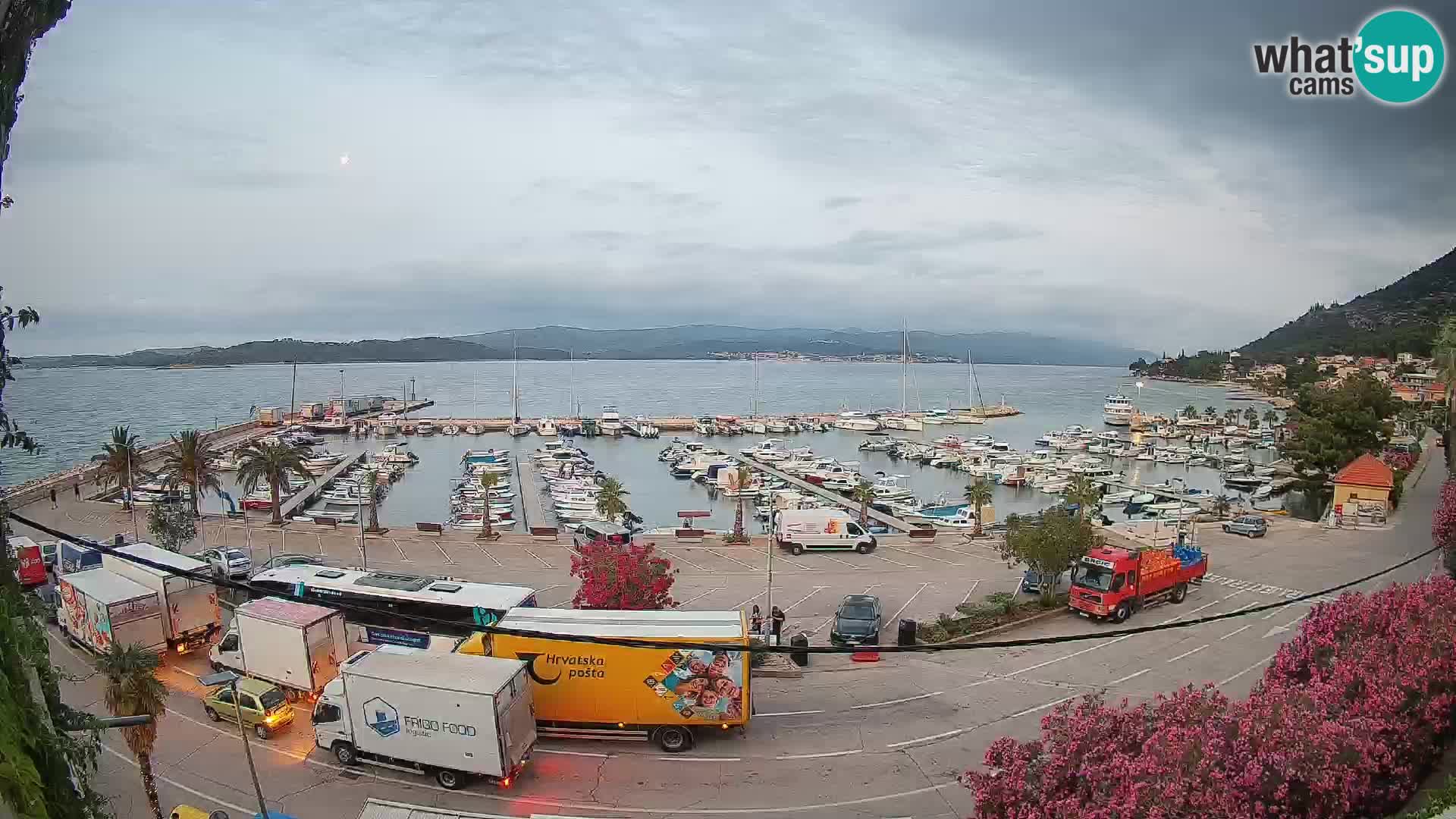 Webcam Orebić Uferpromenade – Fähre nach Korčula Live