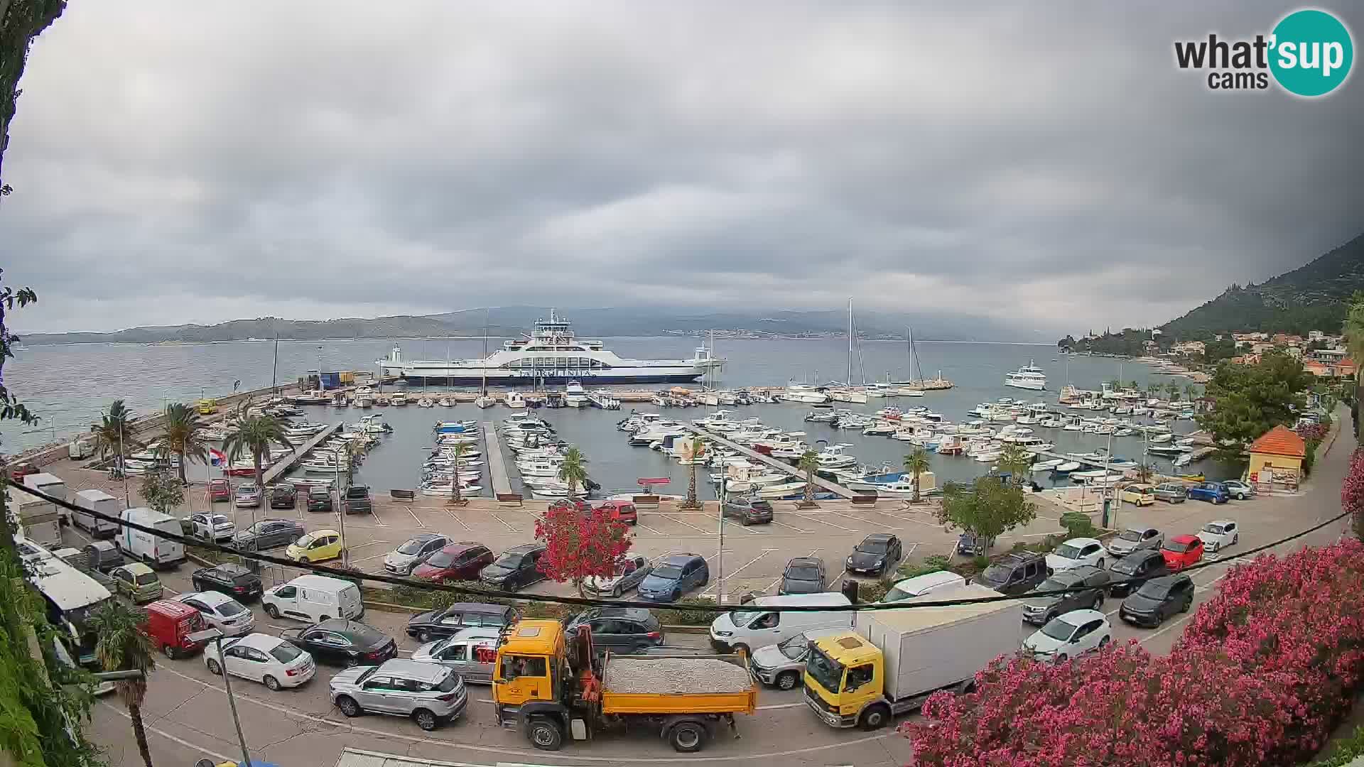 Webcam Orebić Uferpromenade – Fähre nach Korčula Live
