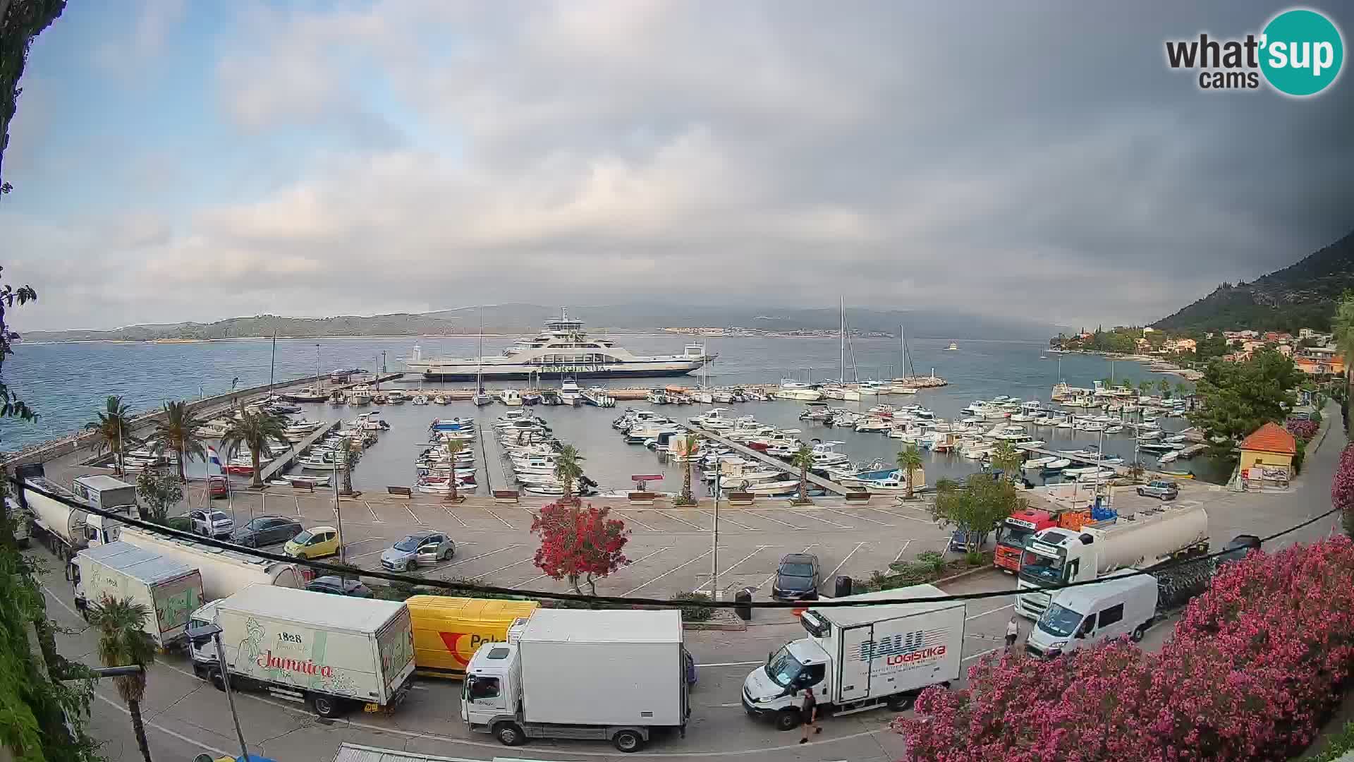 Webcam Orebić Riva – Ferry to Korčula Live