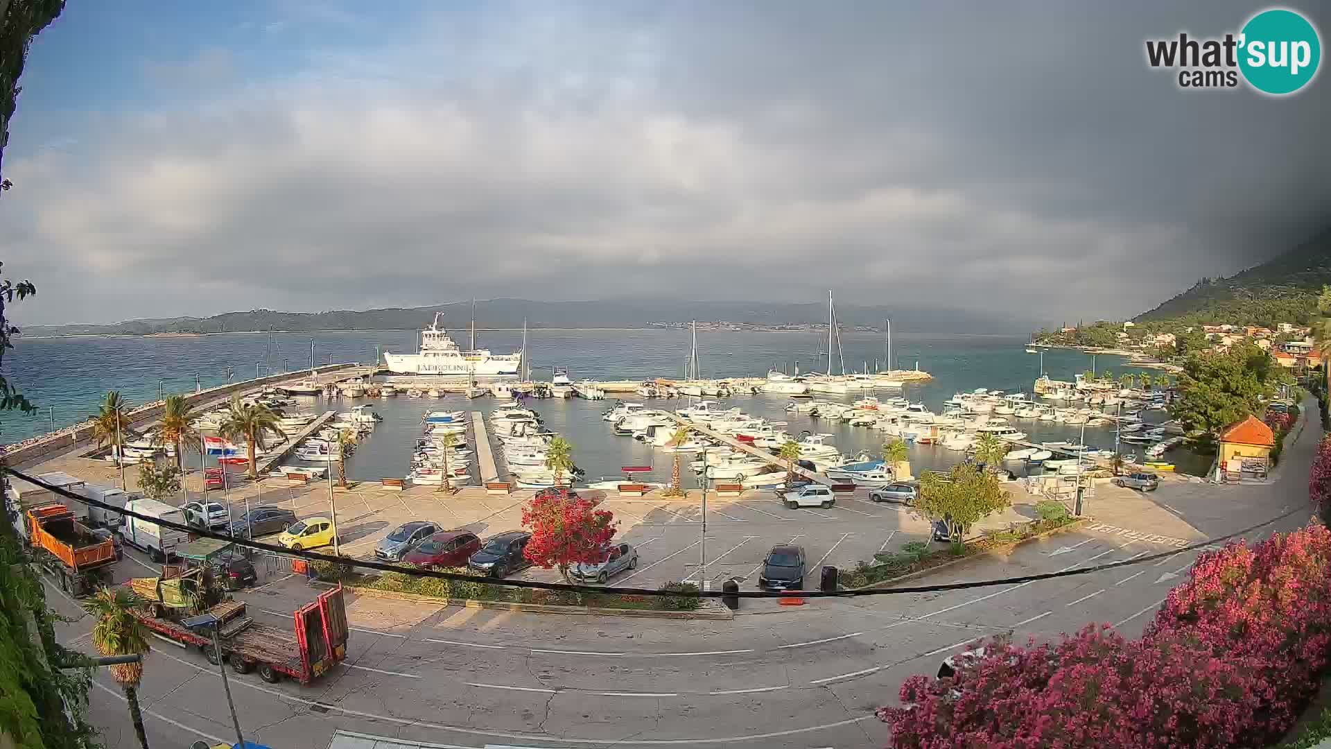 Spletna kamera Orebić Riva – Trajekt za Korčulo v živo