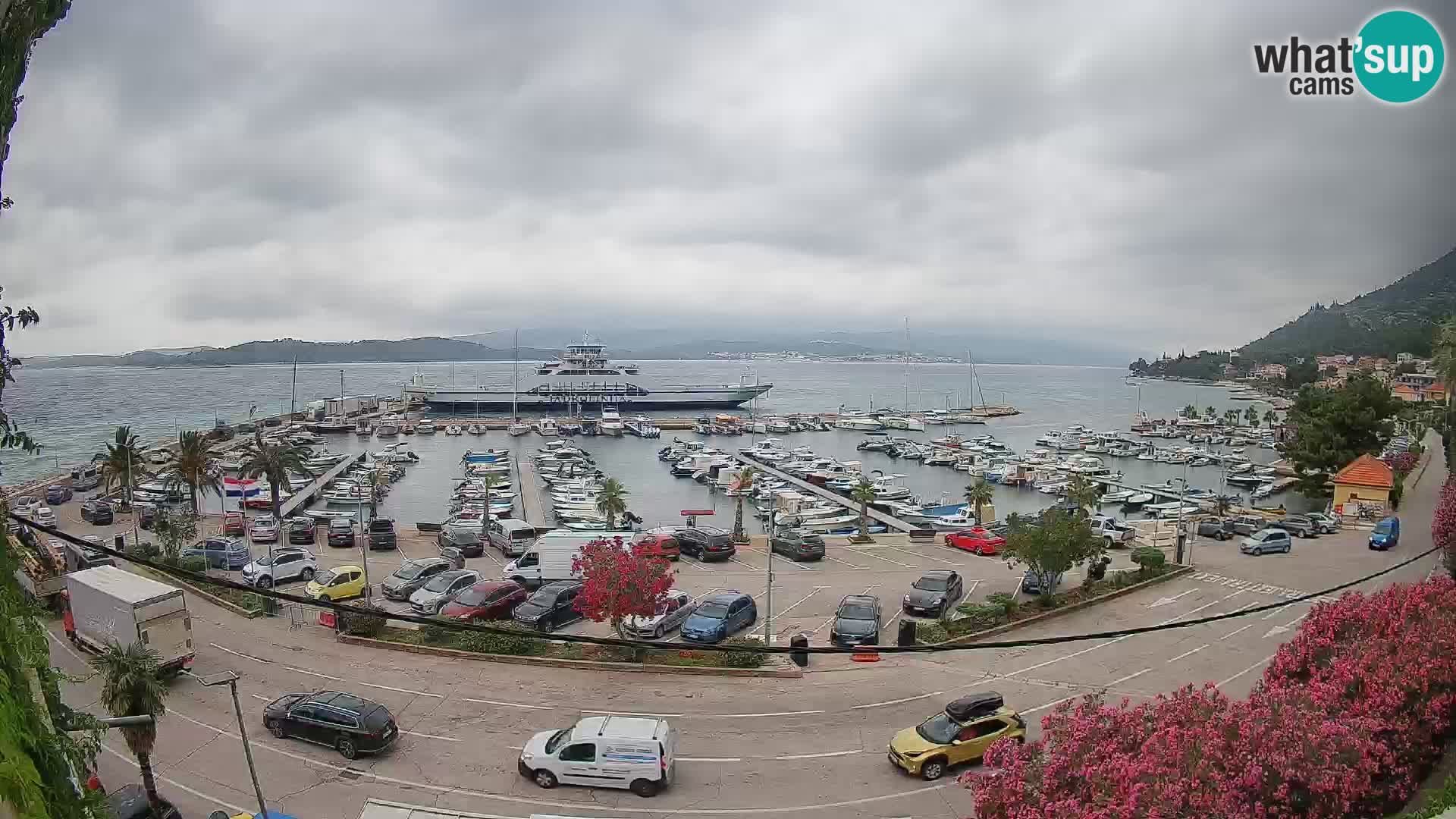 Webcam Orebić Riva – Ferry to Korčula Live