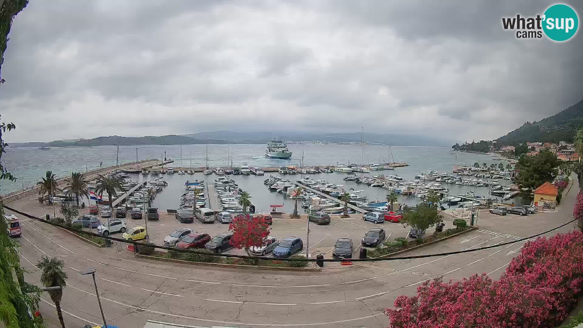 Webcam Orebić Riva – Ferry a Korčula en vivo