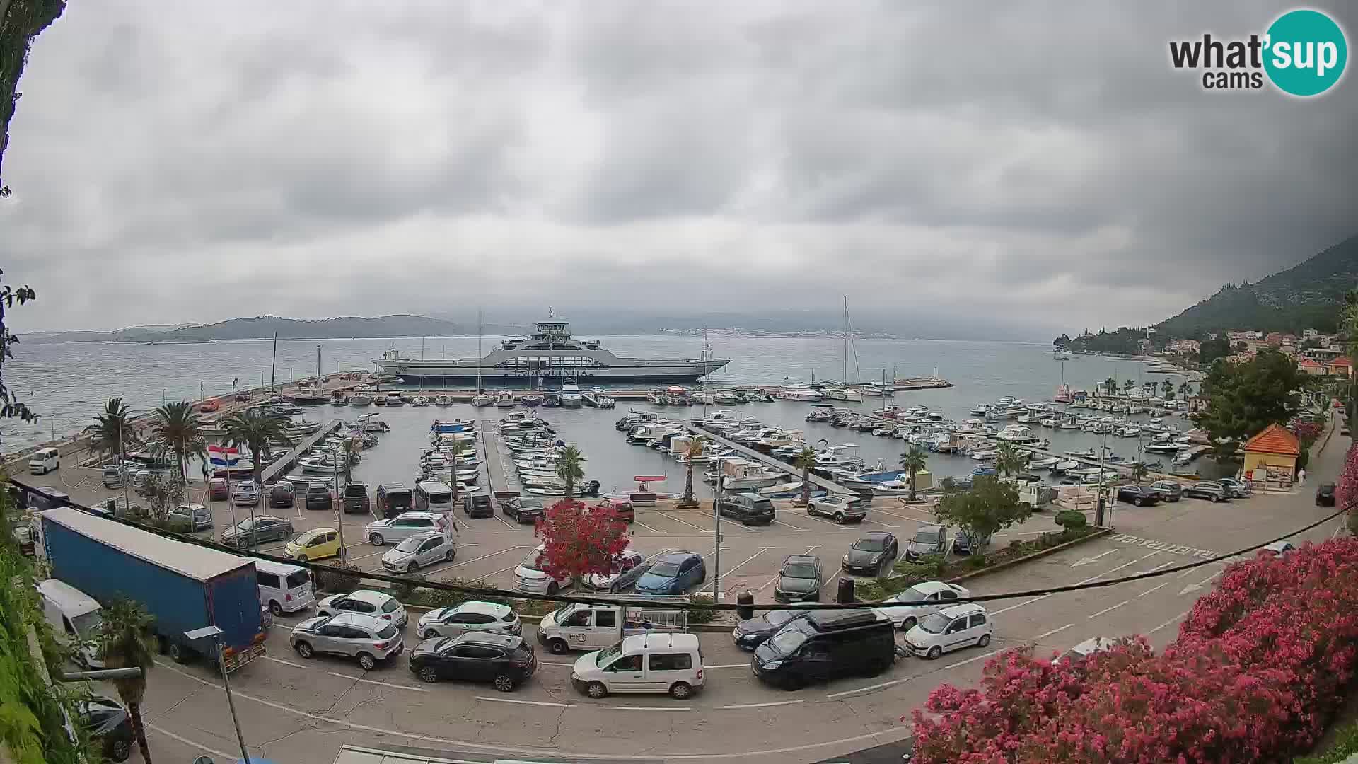 Webcam Orebić Riva – Ferry vers Korčula en direct
