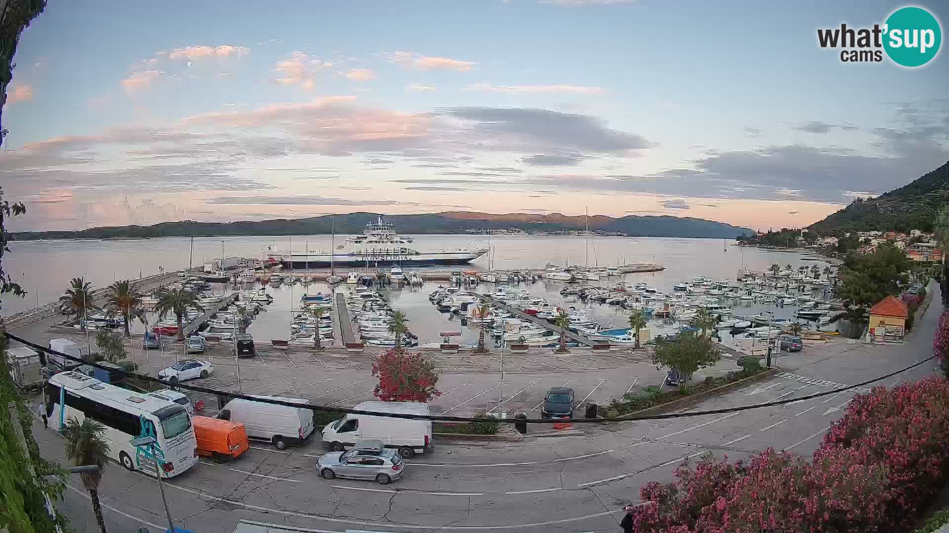 Webcam Orebić Uferpromenade – Fähre nach Korčula Live