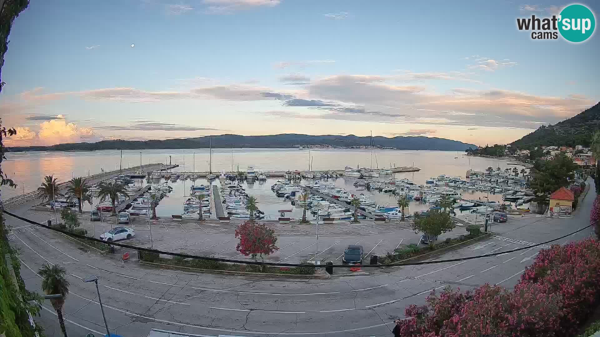 Webcam Orebić Riva – Ferry a Korčula en vivo