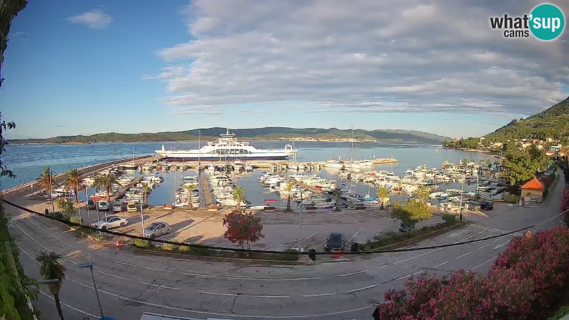 Spletna kamera Orebić Riva – Trajekt za Korčulo v živo