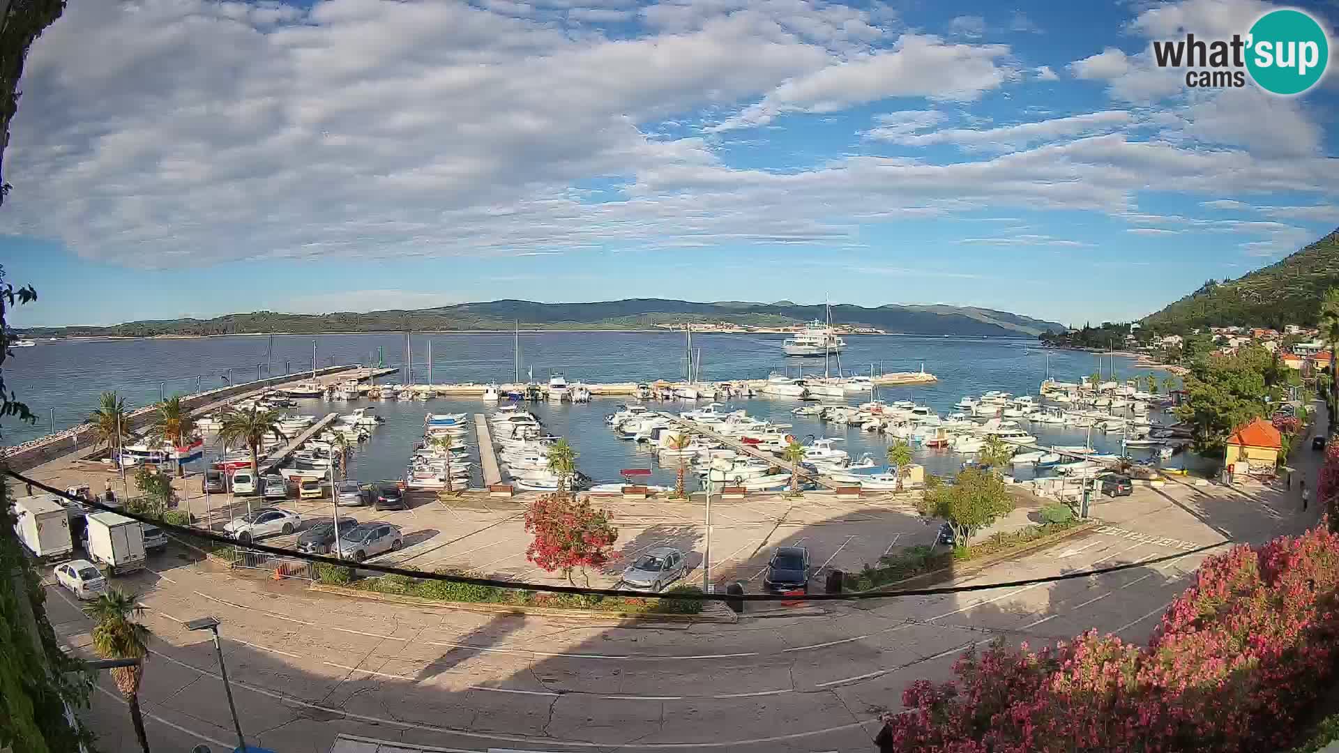 Webcam Orebić Riva – Ferry a Korčula en vivo