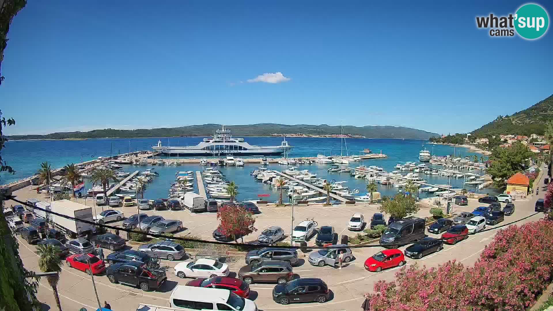 Spletna kamera Orebić Riva – Trajekt za Korčulo v živo