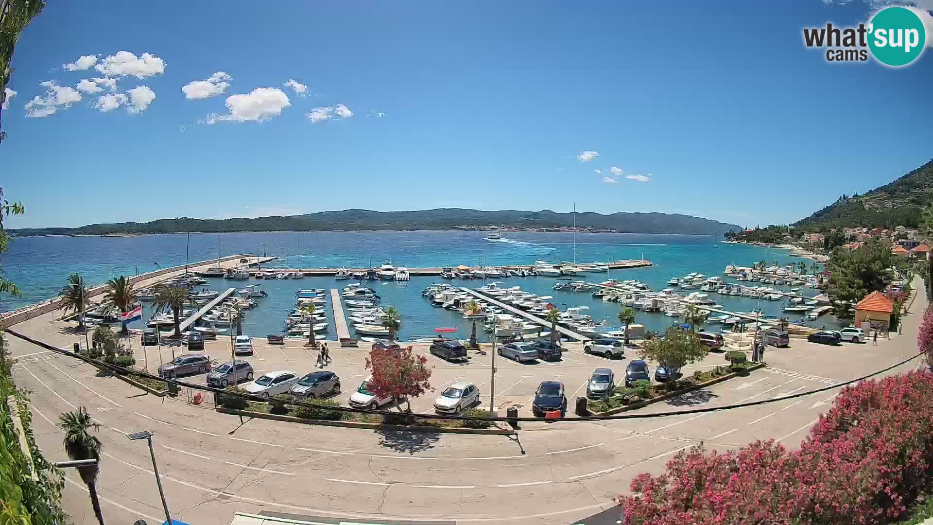 Spletna kamera Orebić Riva – Trajekt za Korčulo v živo