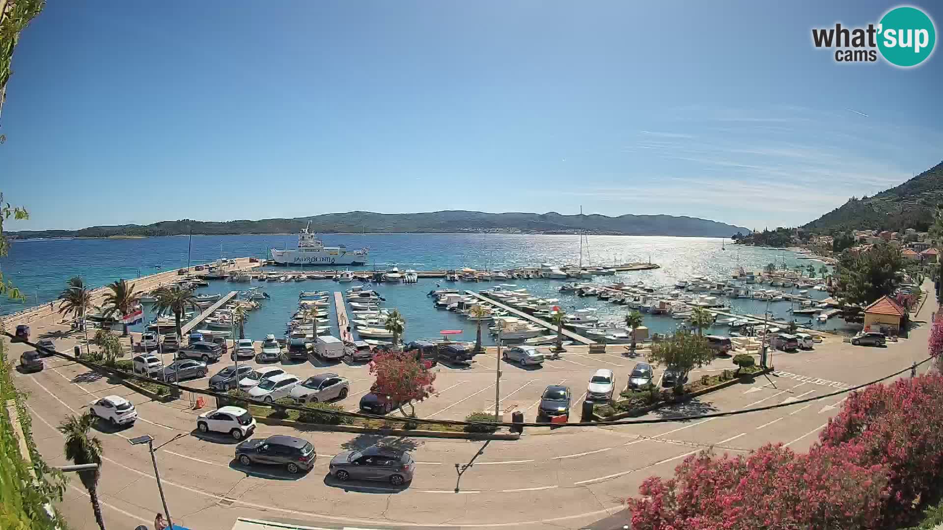 Webcam Orebić Riva – Ferry to Korčula Live