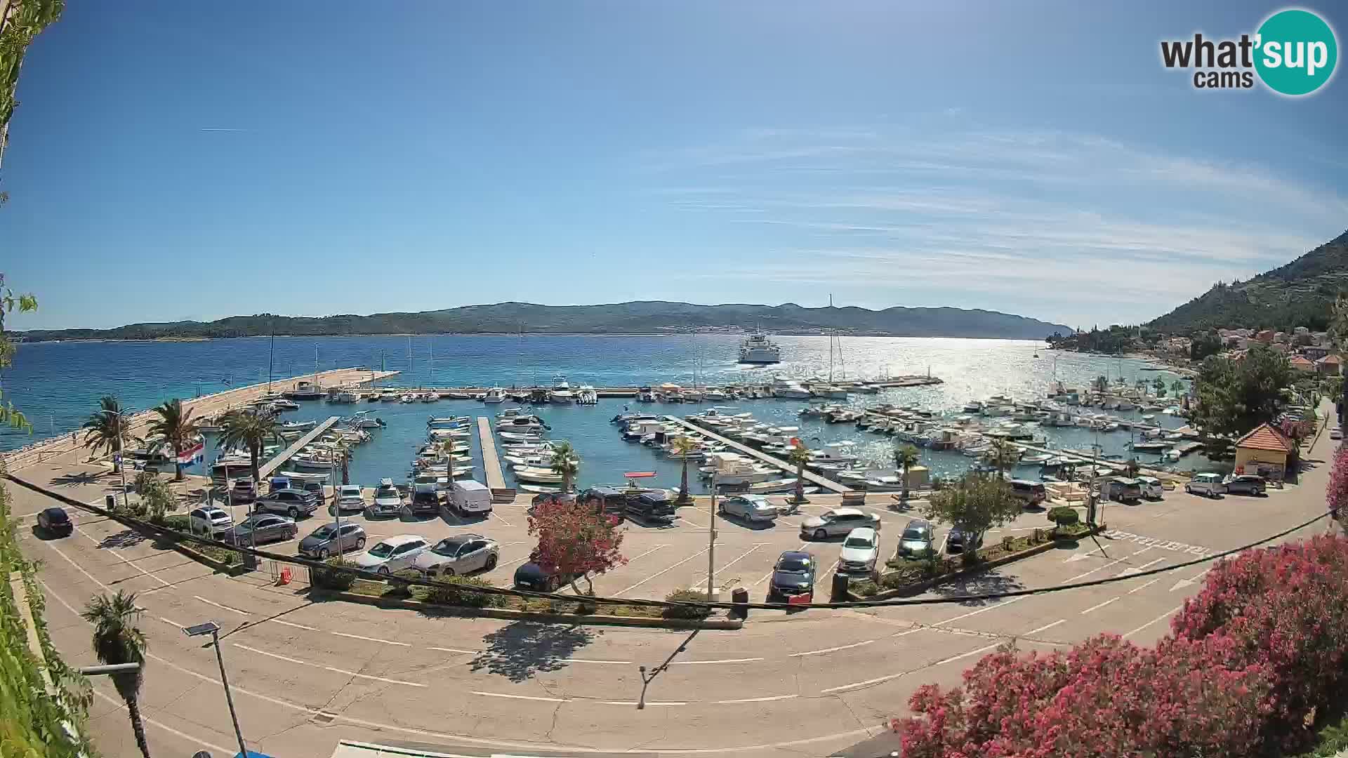 Spletna kamera Orebić Riva – Trajekt za Korčulo v živo