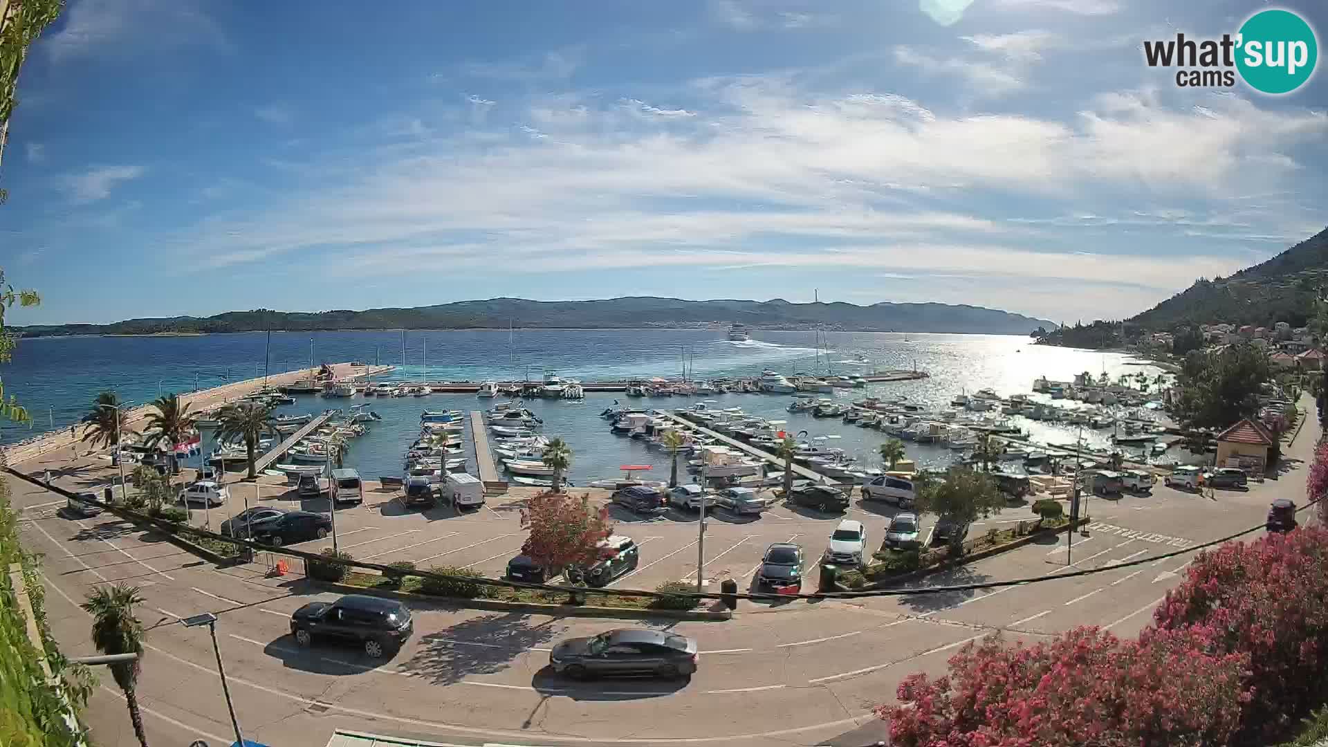 Web kamera Orebić Riva – Trajekt za Korčulu uživo
