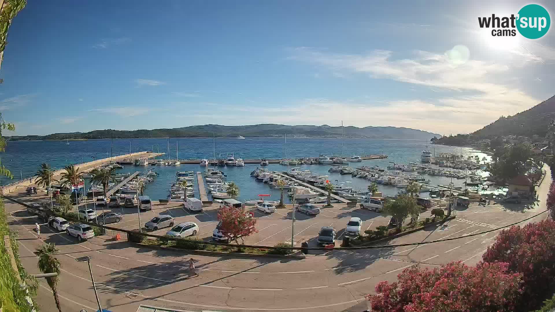 Webcam Orebić Uferpromenade – Fähre nach Korčula Live