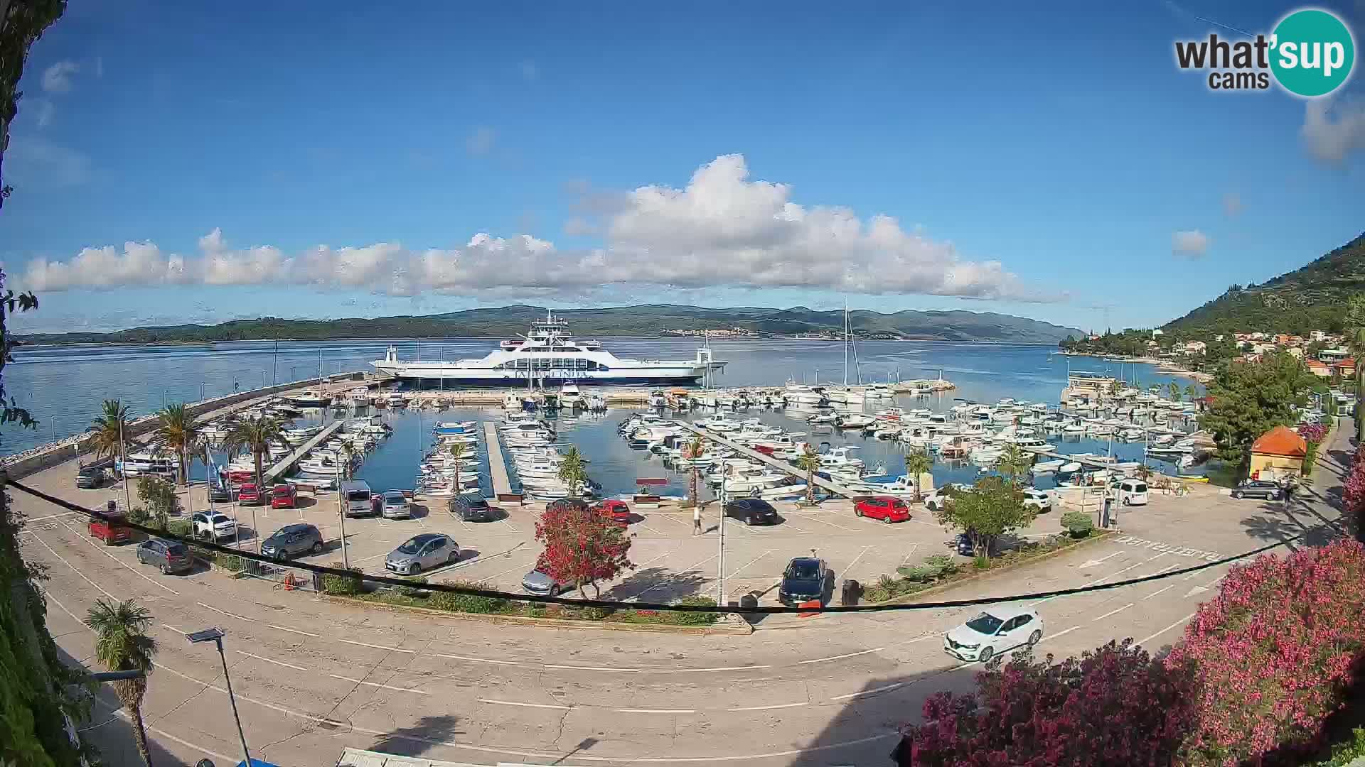 Webcam Orebić Riva – Ferry to Korčula Live