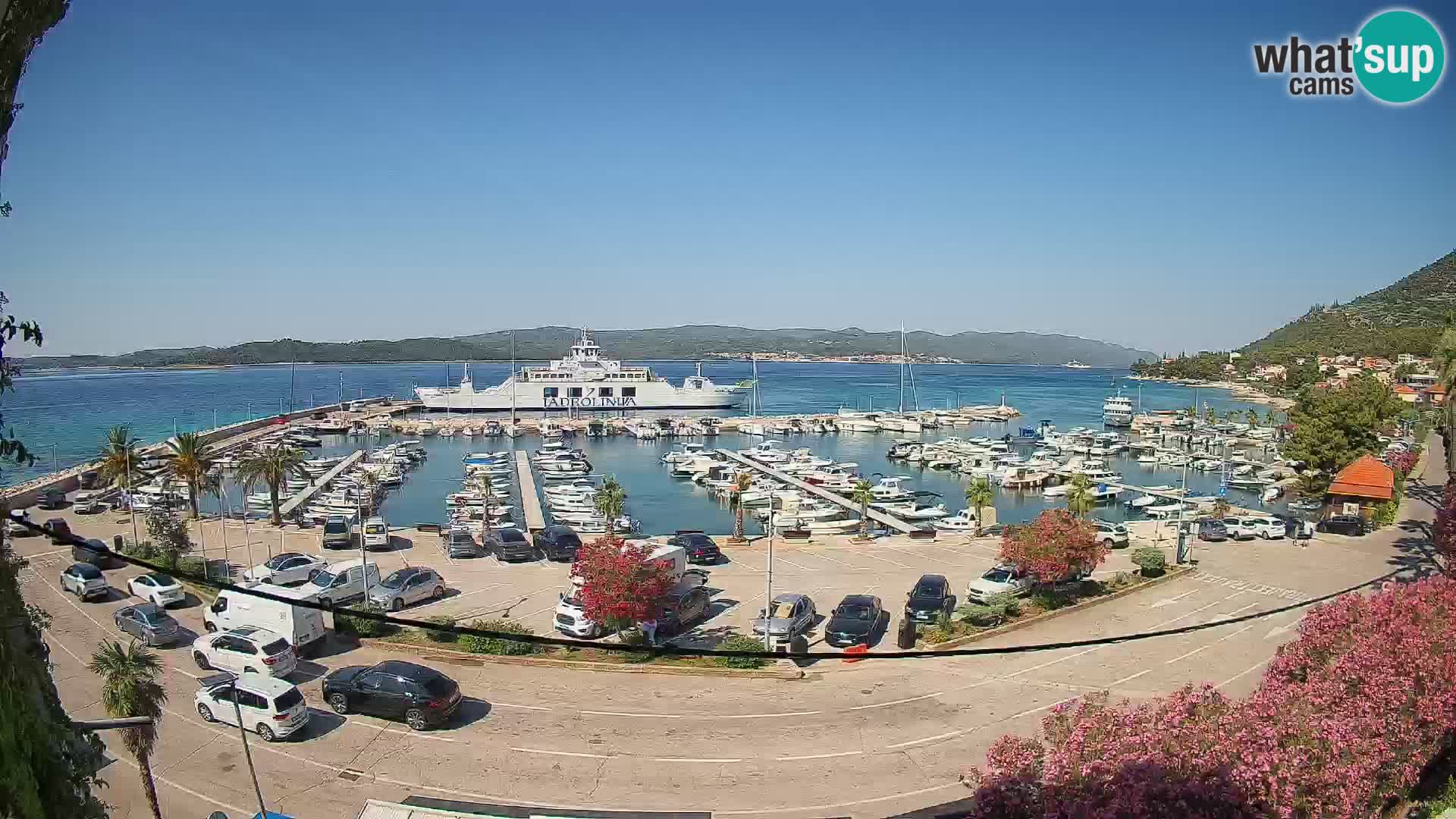 Spletna kamera Orebić Riva – Trajekt za Korčulo v živo