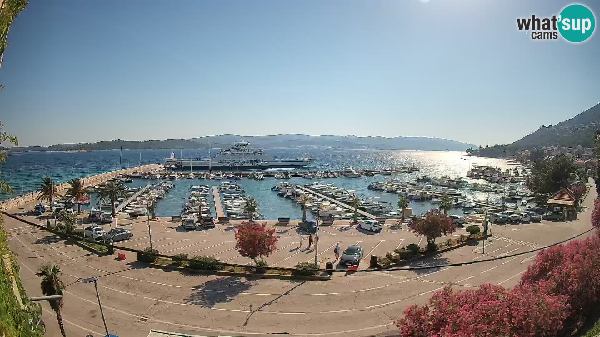 Web kamera Orebić Riva – Trajekt za Korčulu uživo