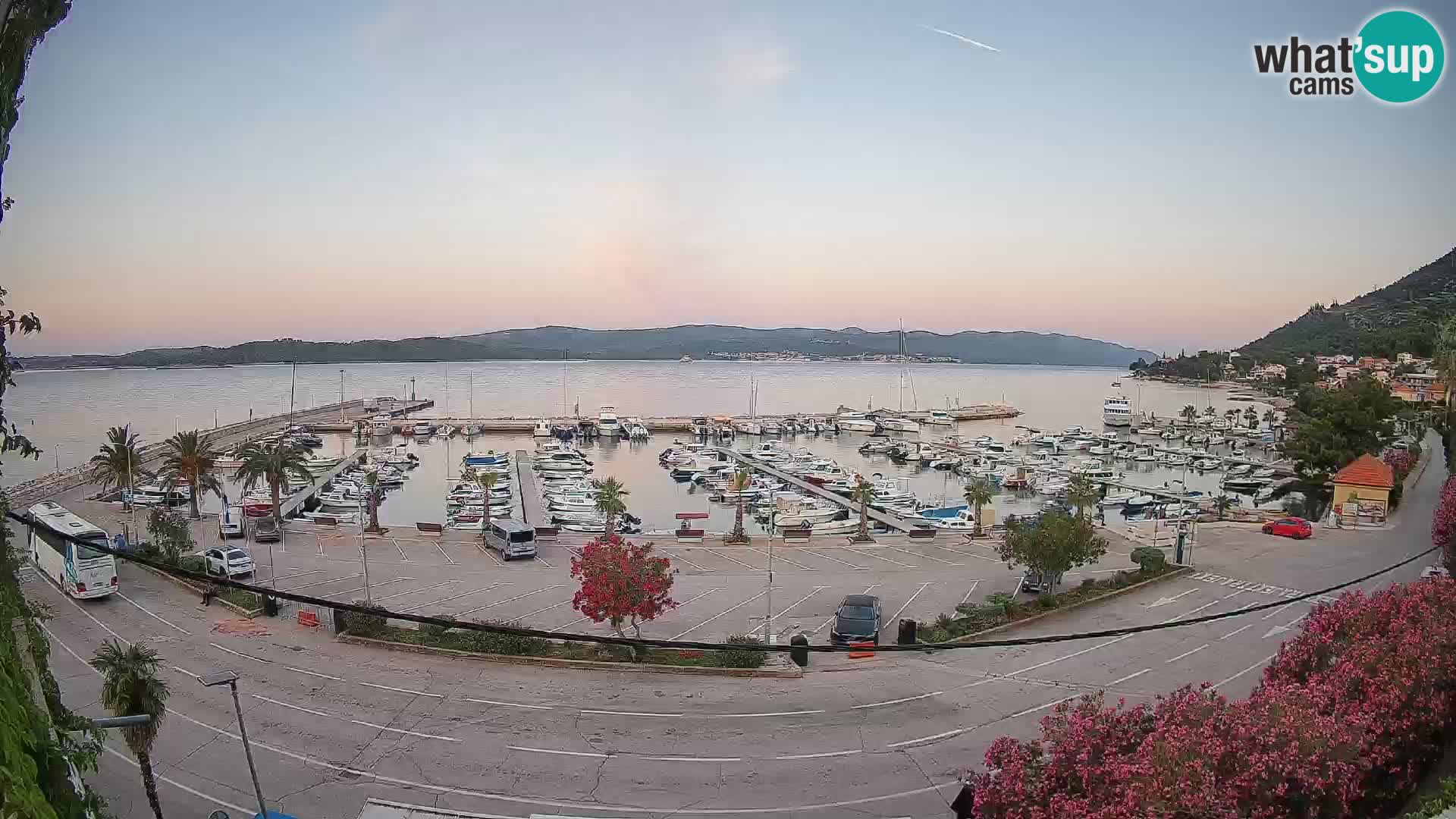 Spletna kamera Orebić Riva – Trajekt za Korčulo v živo