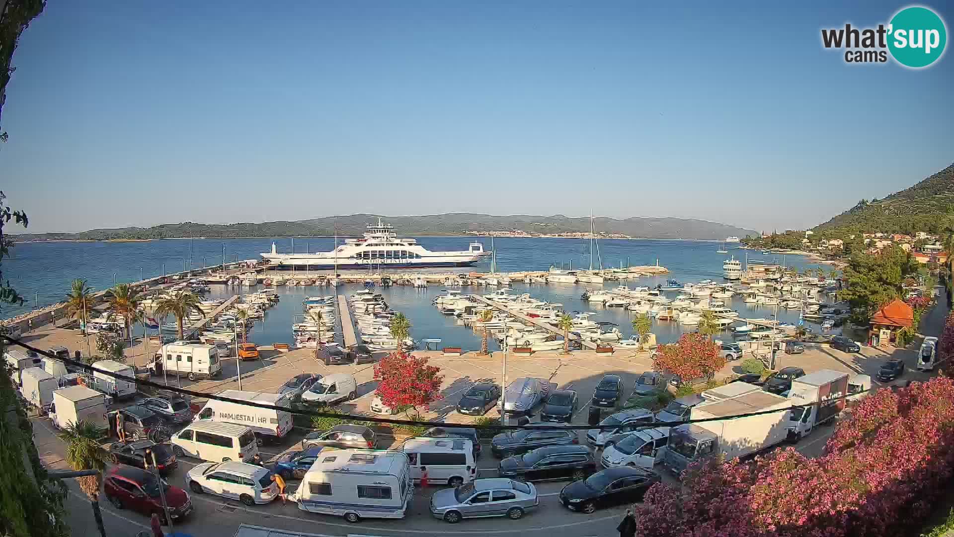 Web kamera Orebić Riva – Trajekt za Korčulu uživo