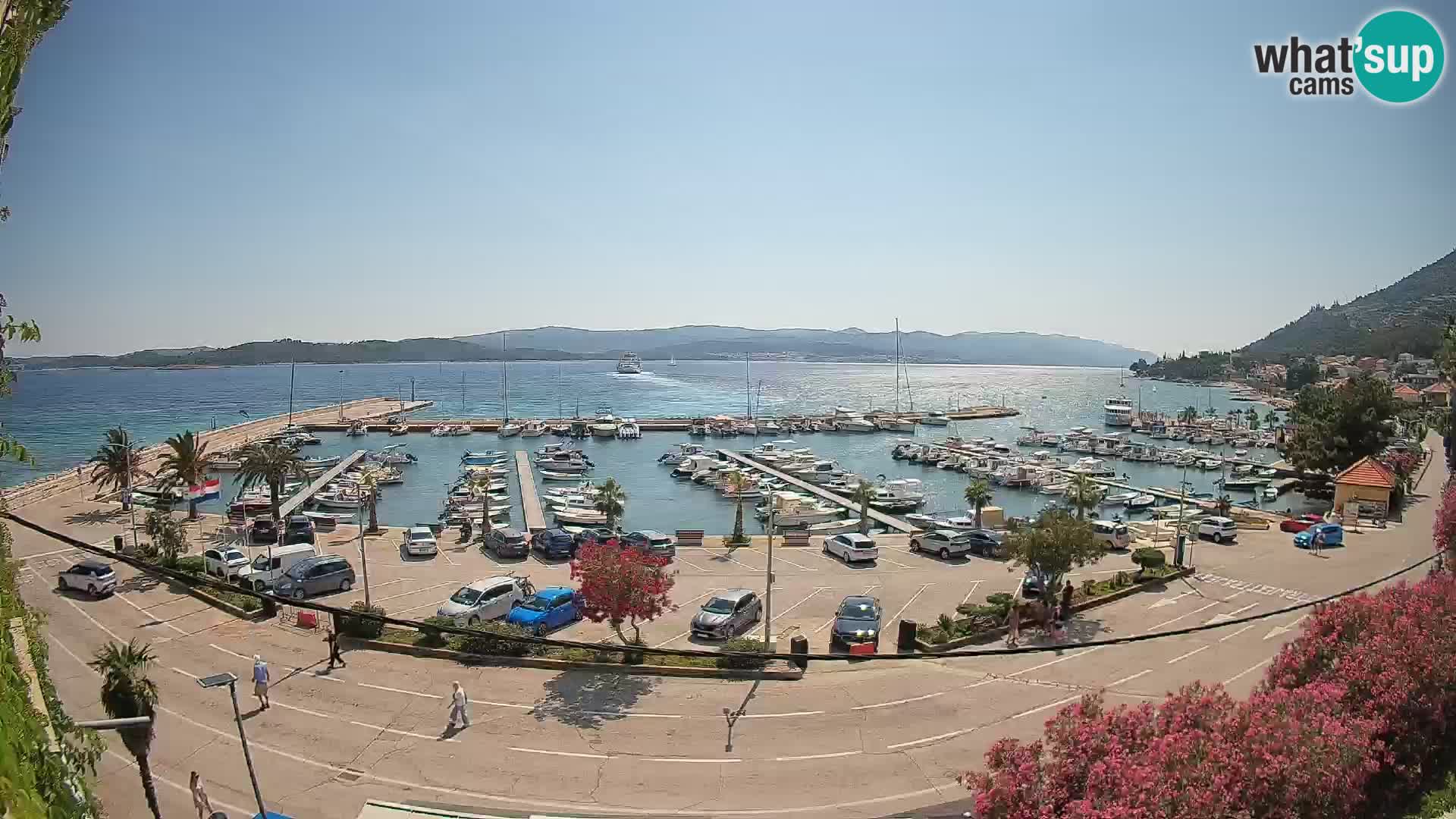 Webcam Orebić Uferpromenade – Fähre nach Korčula Live