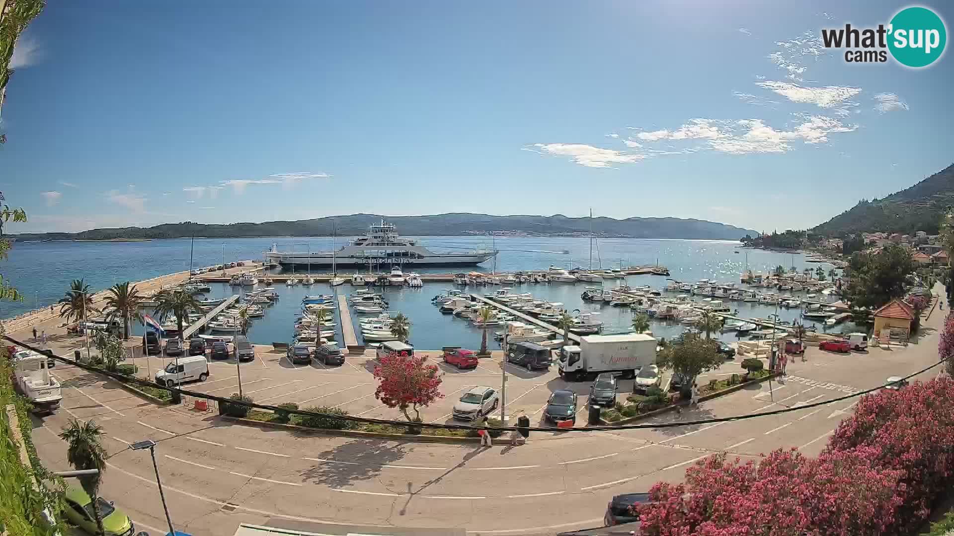 Webcam Orebić Riva – Ferry a Korčula en vivo