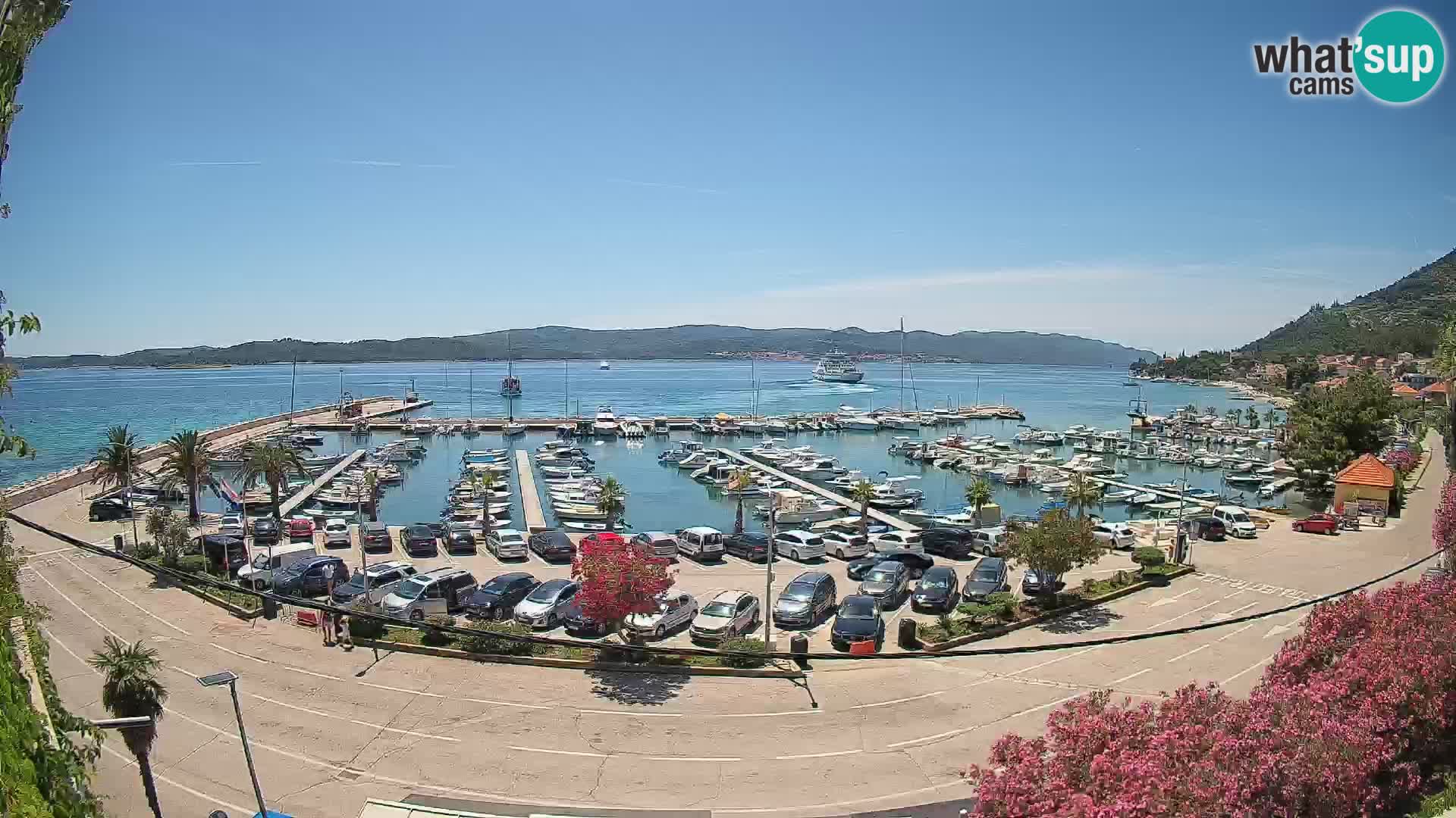 Webcam Orebić Riva – Ferry to Korčula Live