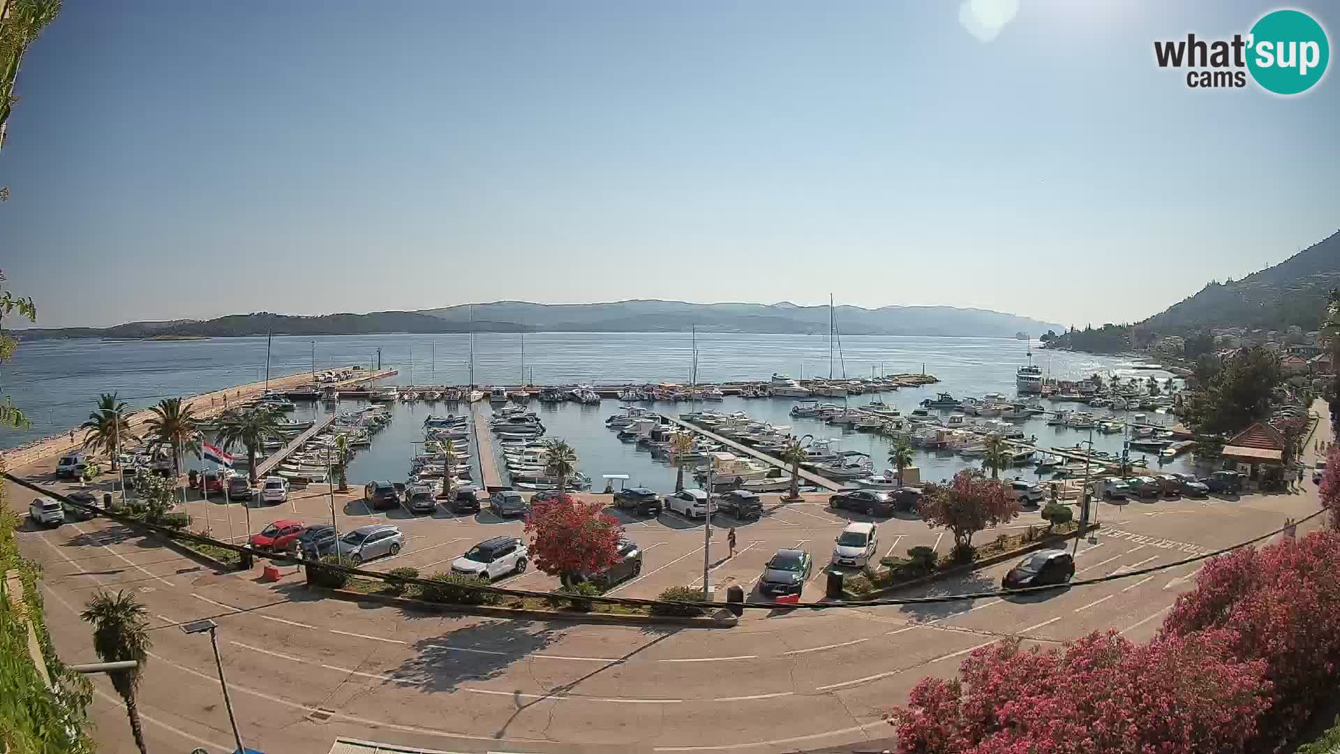 Webcam Orebić Riva – Ferry to Korčula Live