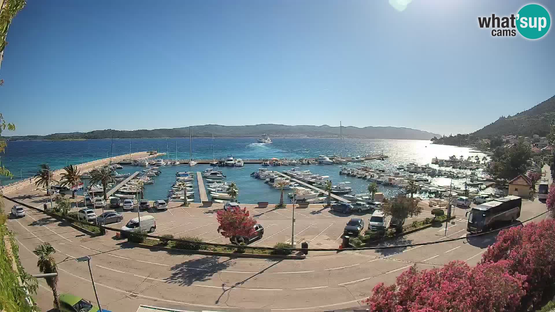 Web kamera Orebić Riva – Trajekt za Korčulu uživo