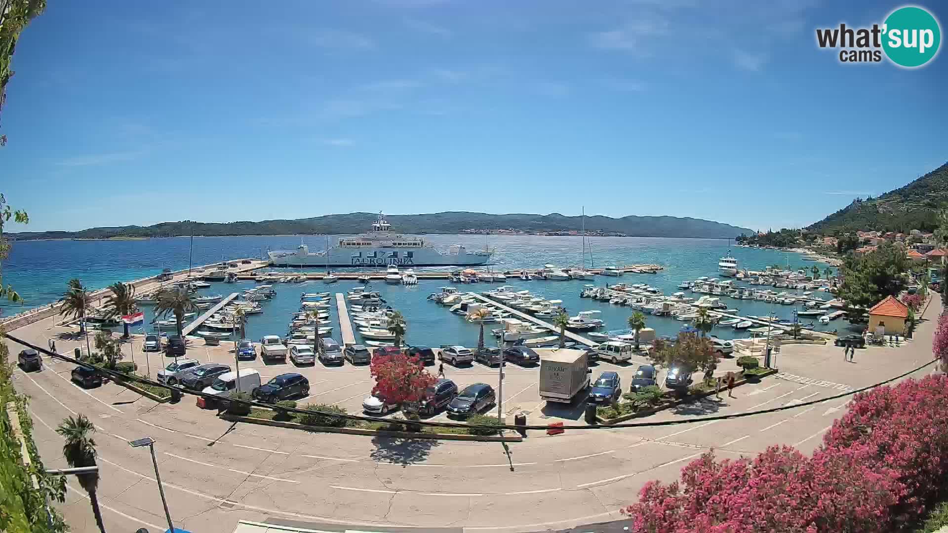 Webcam Orebić Riva – Ferry a Korčula en vivo
