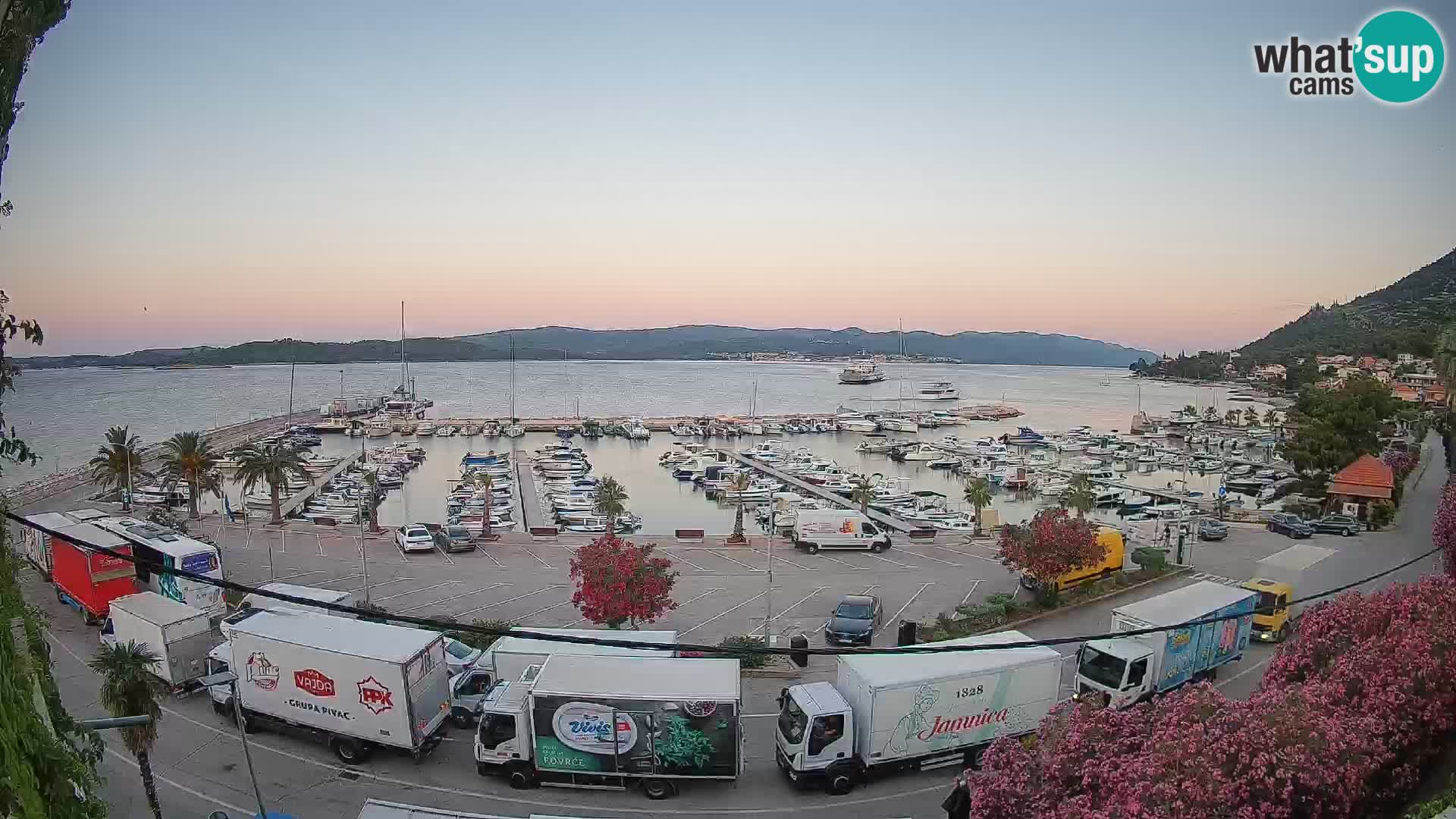 Webcam Orebić Uferpromenade – Fähre nach Korčula Live
