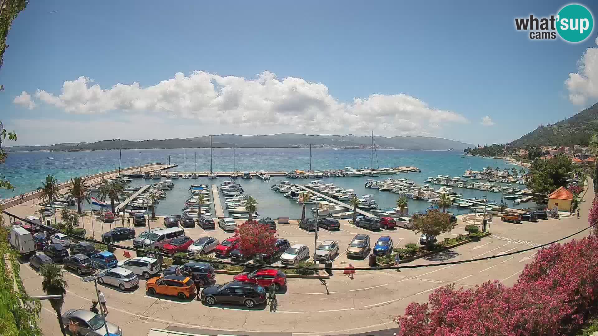 Webcam Orebić Uferpromenade – Fähre nach Korčula Live