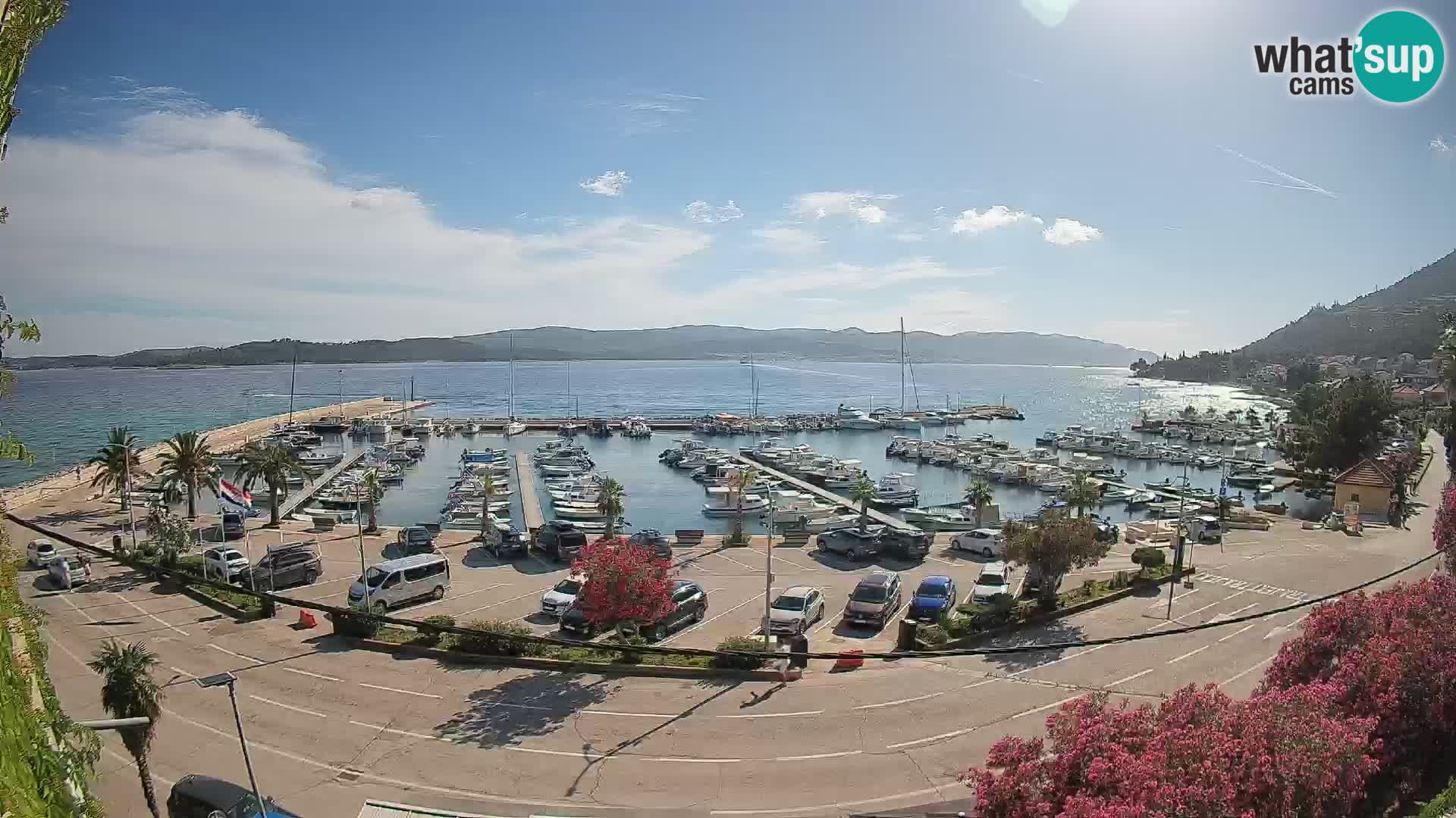 Webcam Orebić Uferpromenade – Fähre nach Korčula Live