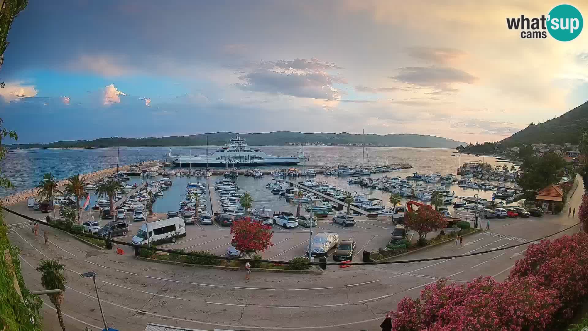 Webcam Orebić Uferpromenade – Fähre nach Korčula Live