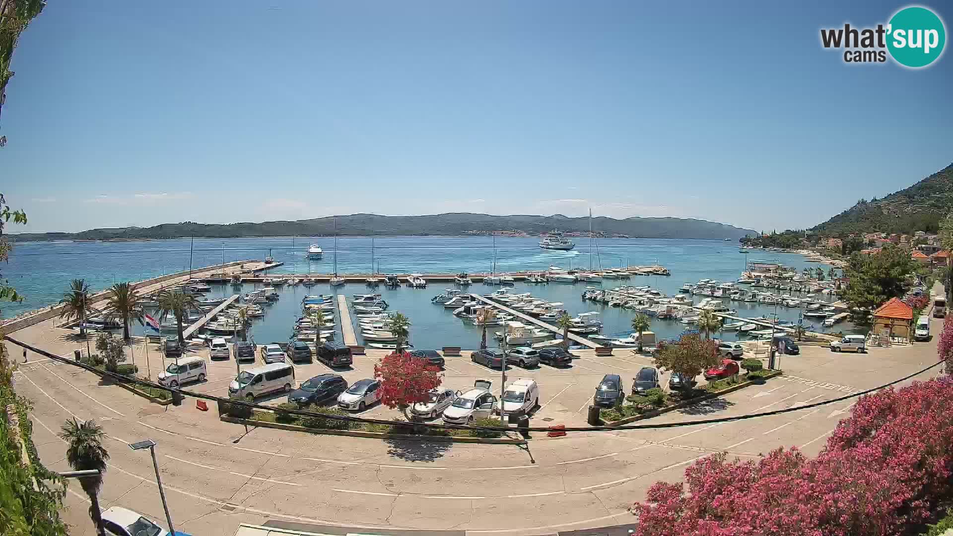 Webcam Orebić Uferpromenade – Fähre nach Korčula Live