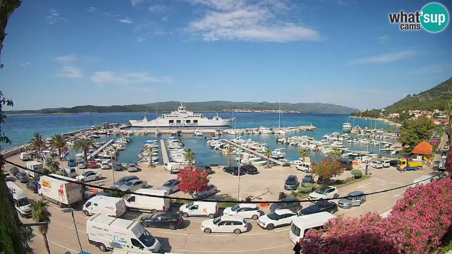 Spletna kamera Orebić Riva – Trajekt za Korčulo v živo