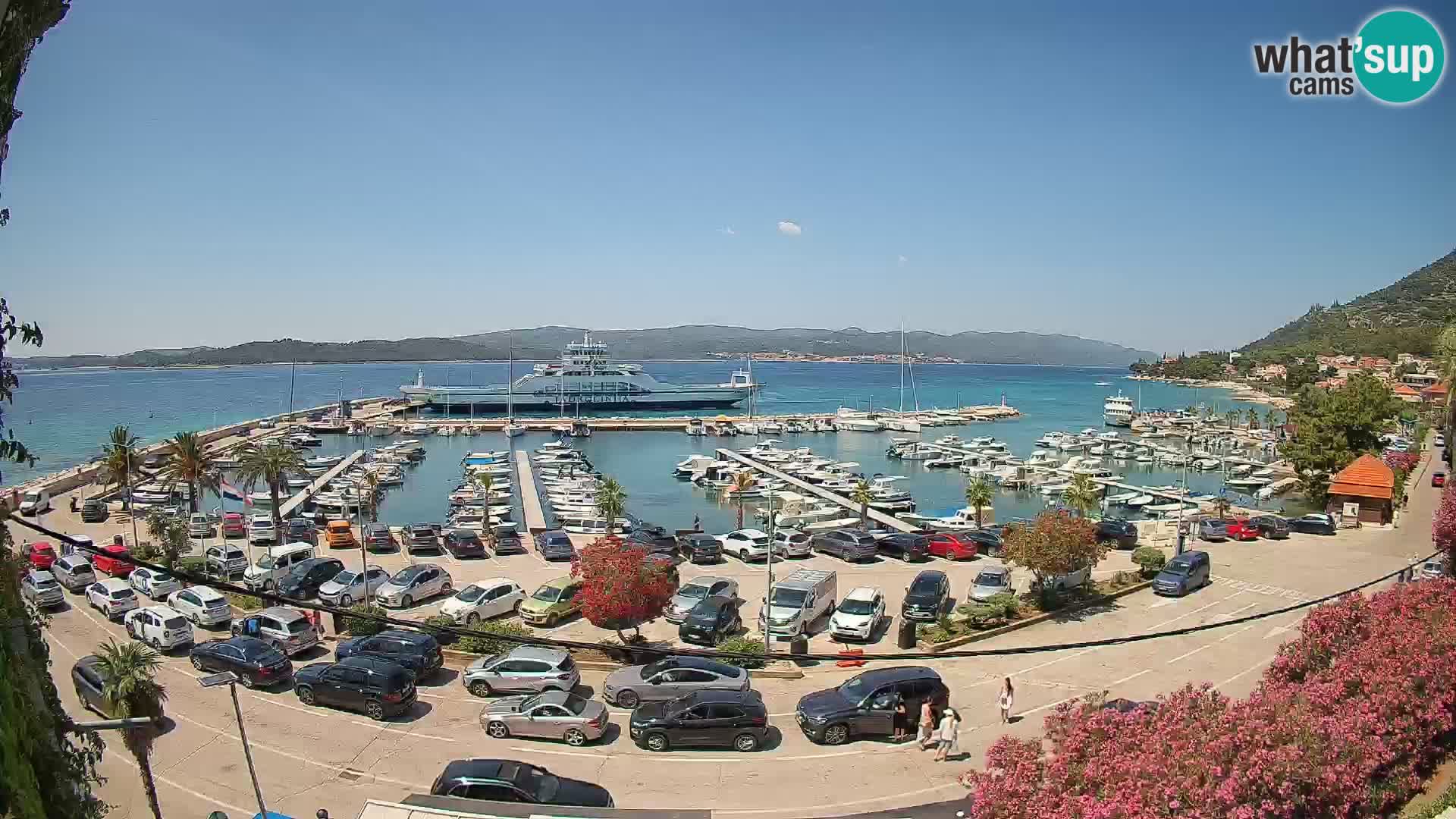Spletna kamera Orebić Riva – Trajekt za Korčulo v živo