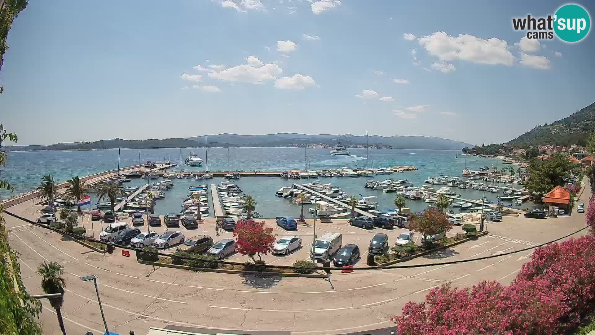 Webcam Orebić Riva – Ferry to Korčula Live